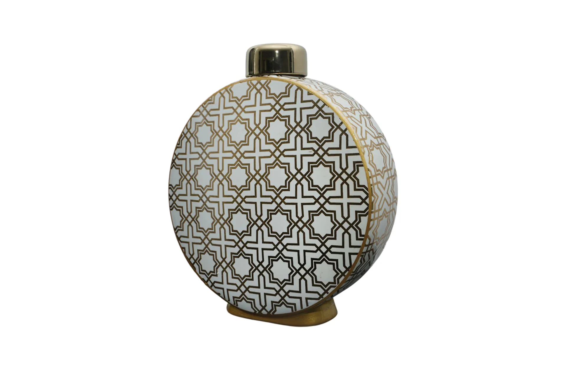 Home Decor Ceramic Decorate Jar V Design 50 Side View