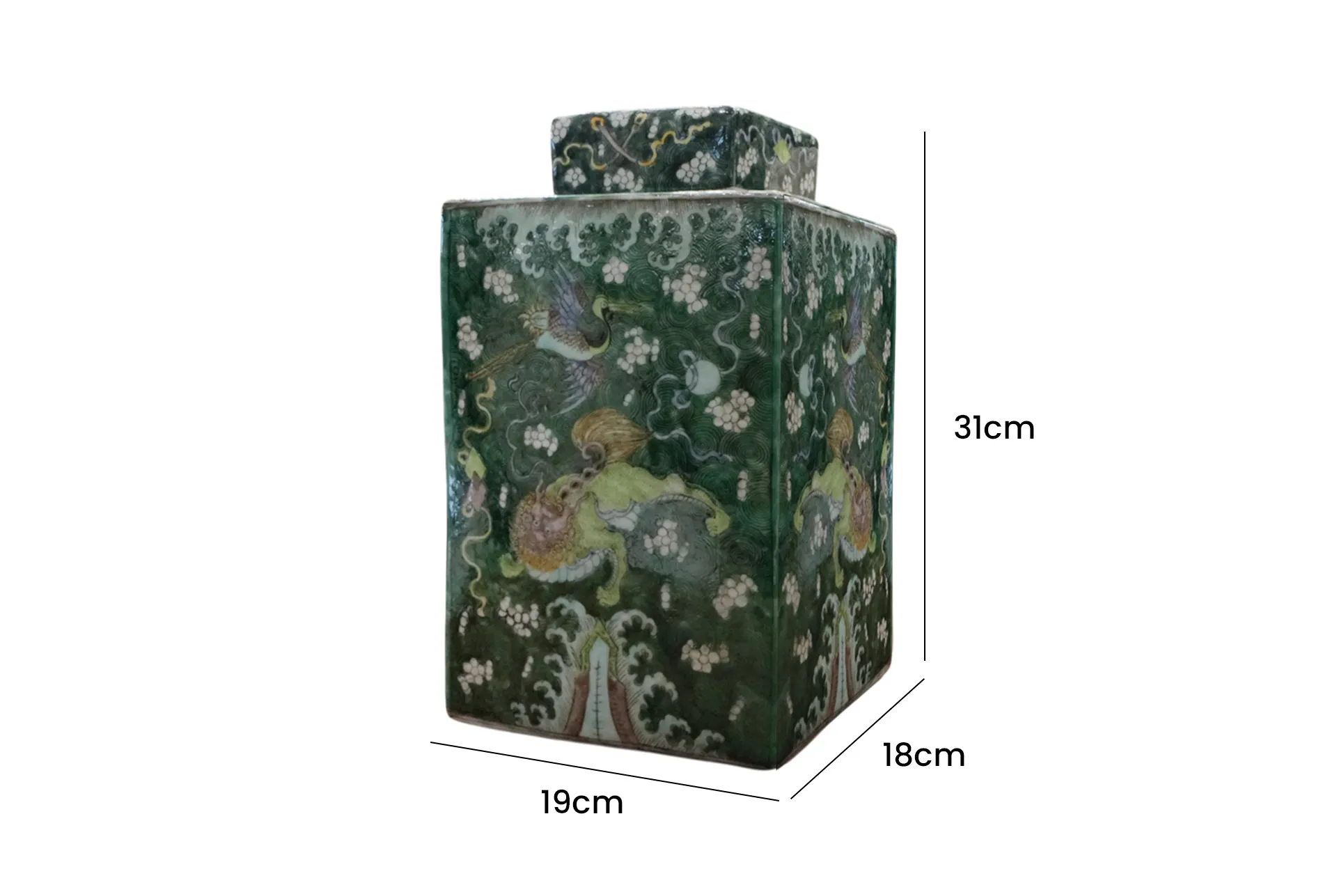 Home Decor Ceramic Decorate Jar V Design 57 Side View Size