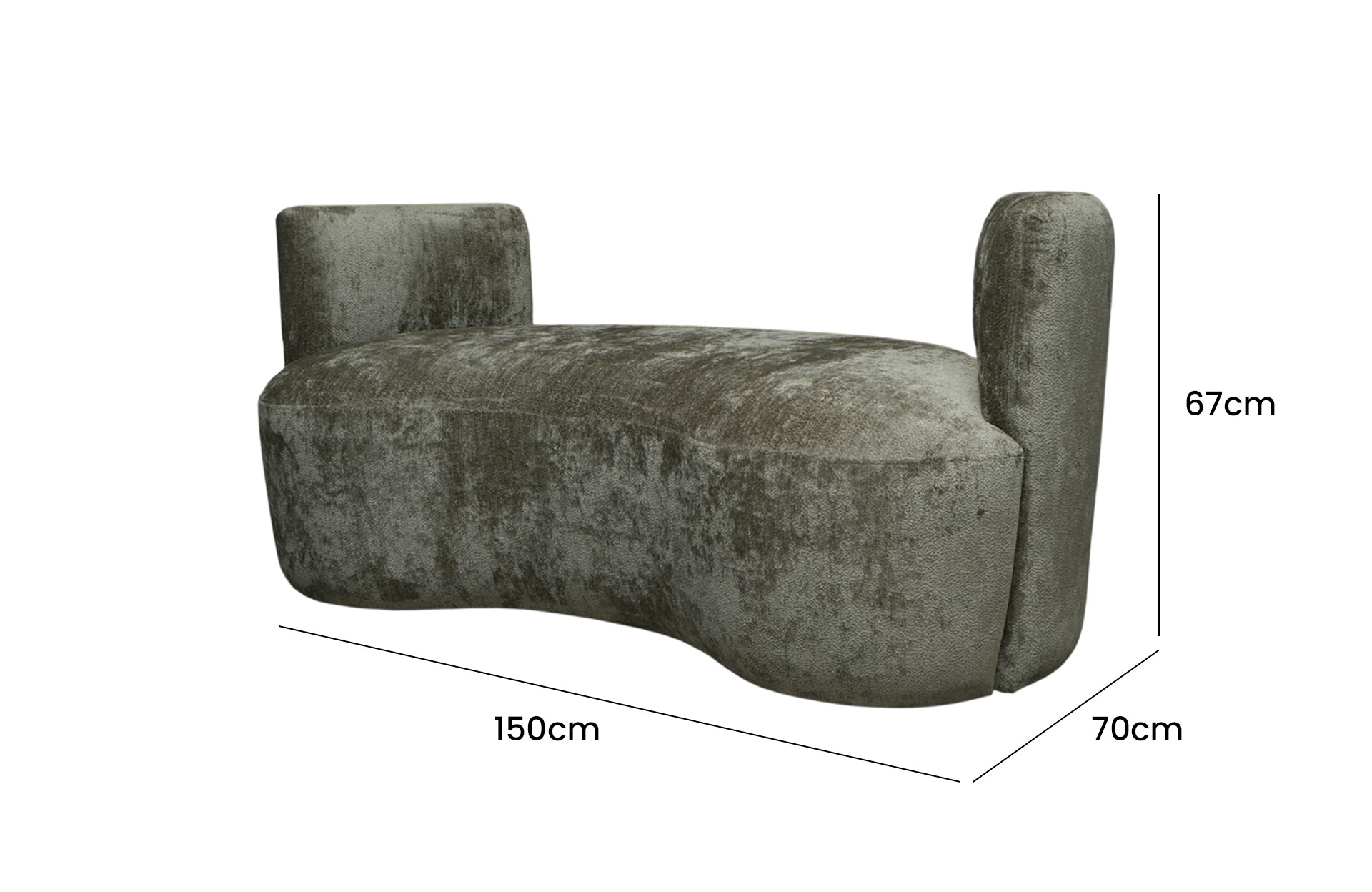 Home Decor Elbu Daybed T 08 Side View Size
