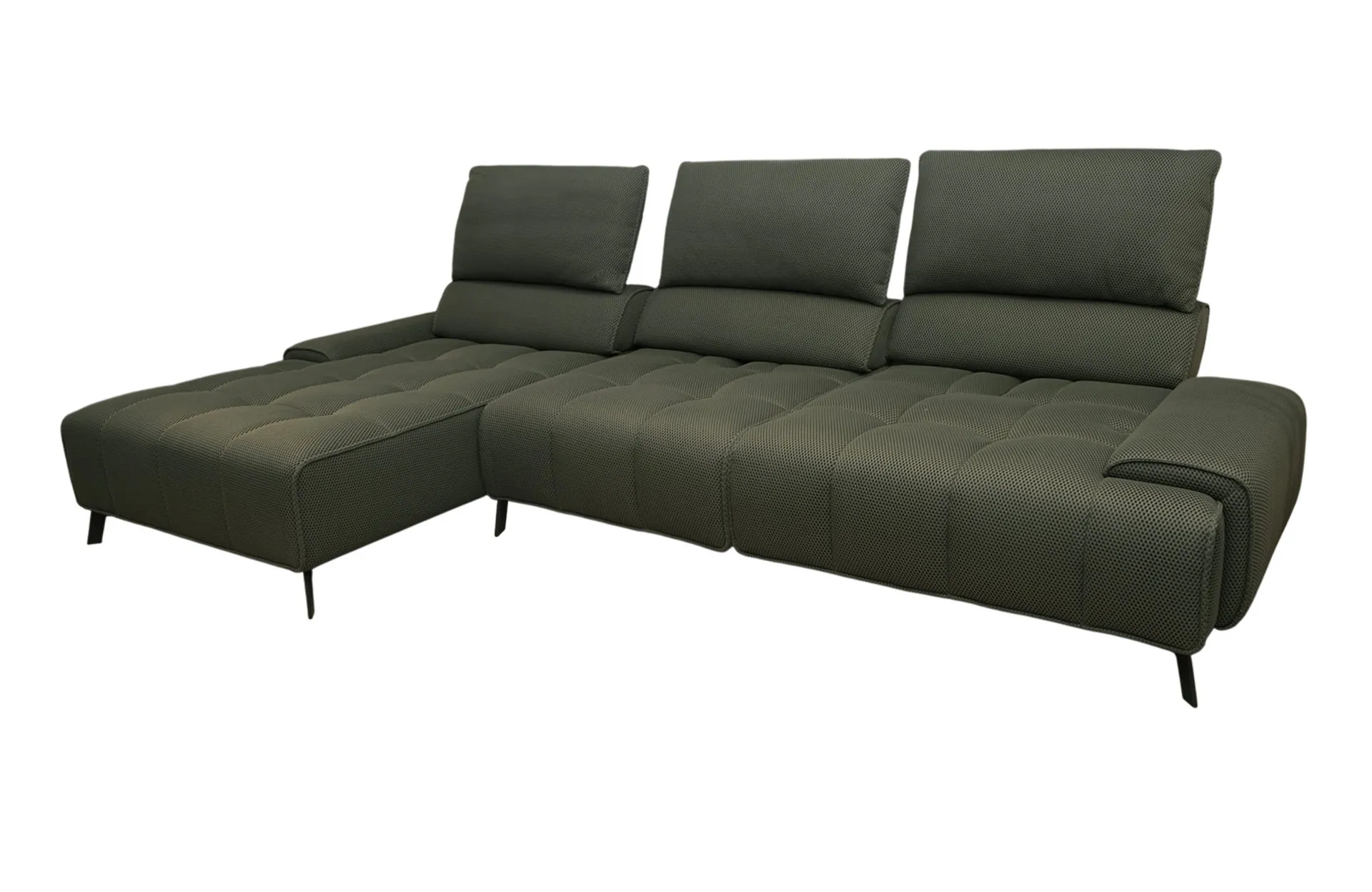 Home Decor Atlas Power L Sofa Sage Green Side View 2