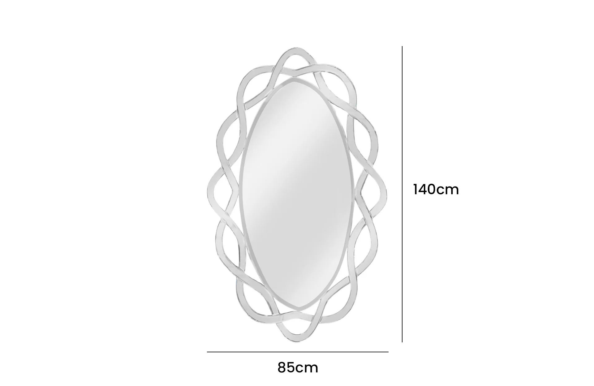 Home Decor Bridget Mirror Front View Size
