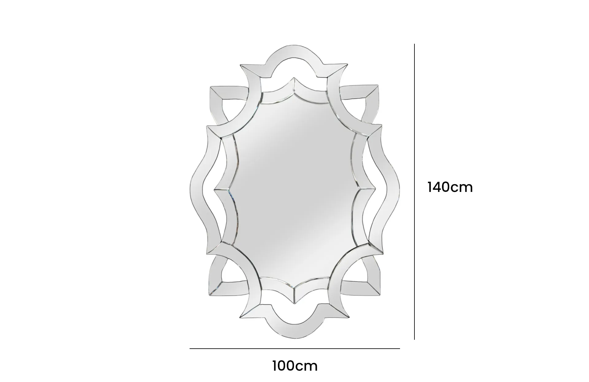 Home Decor Carson Mirror Front View Size