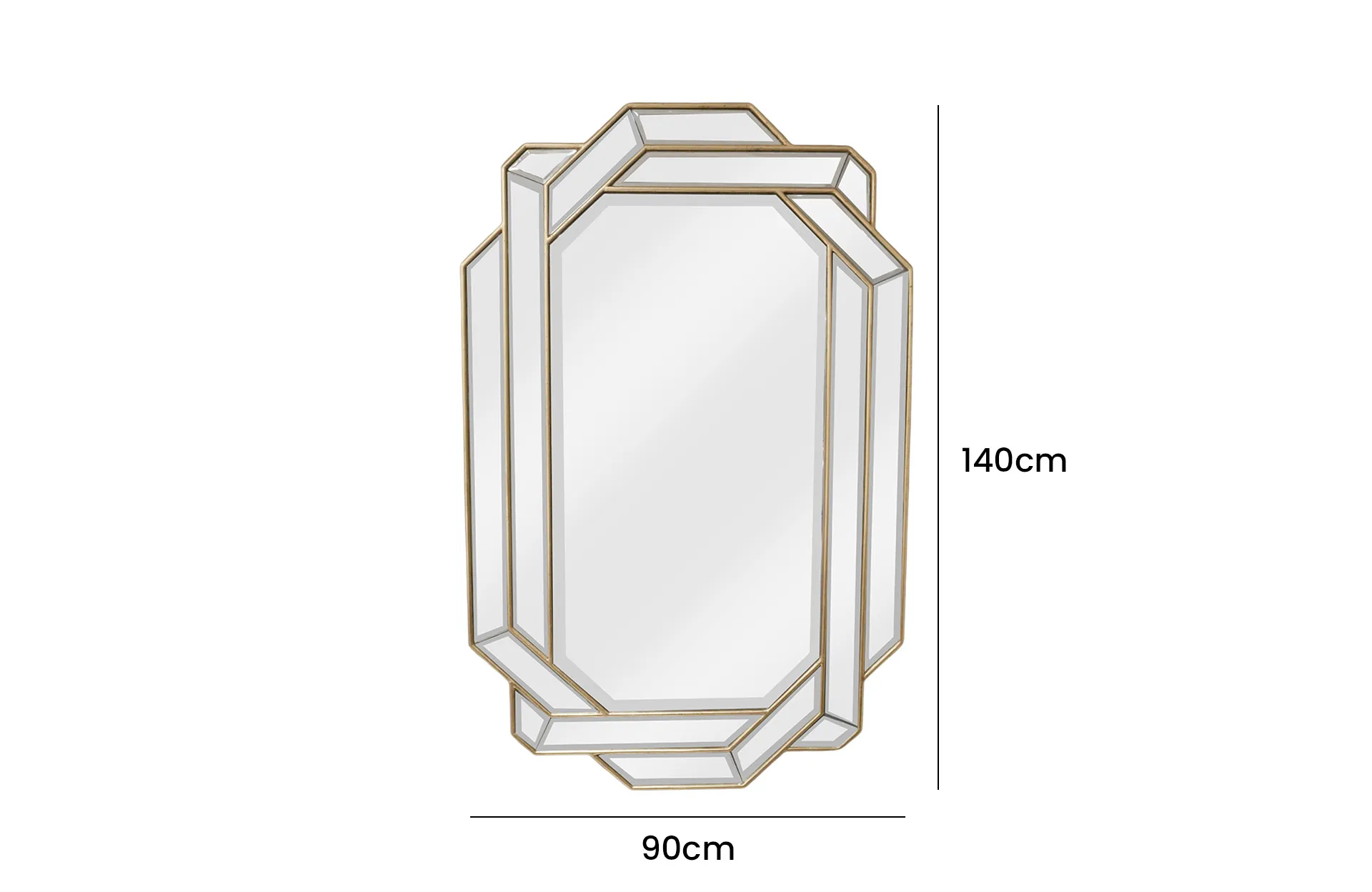 Home Decor Nello Mirror Front View Size