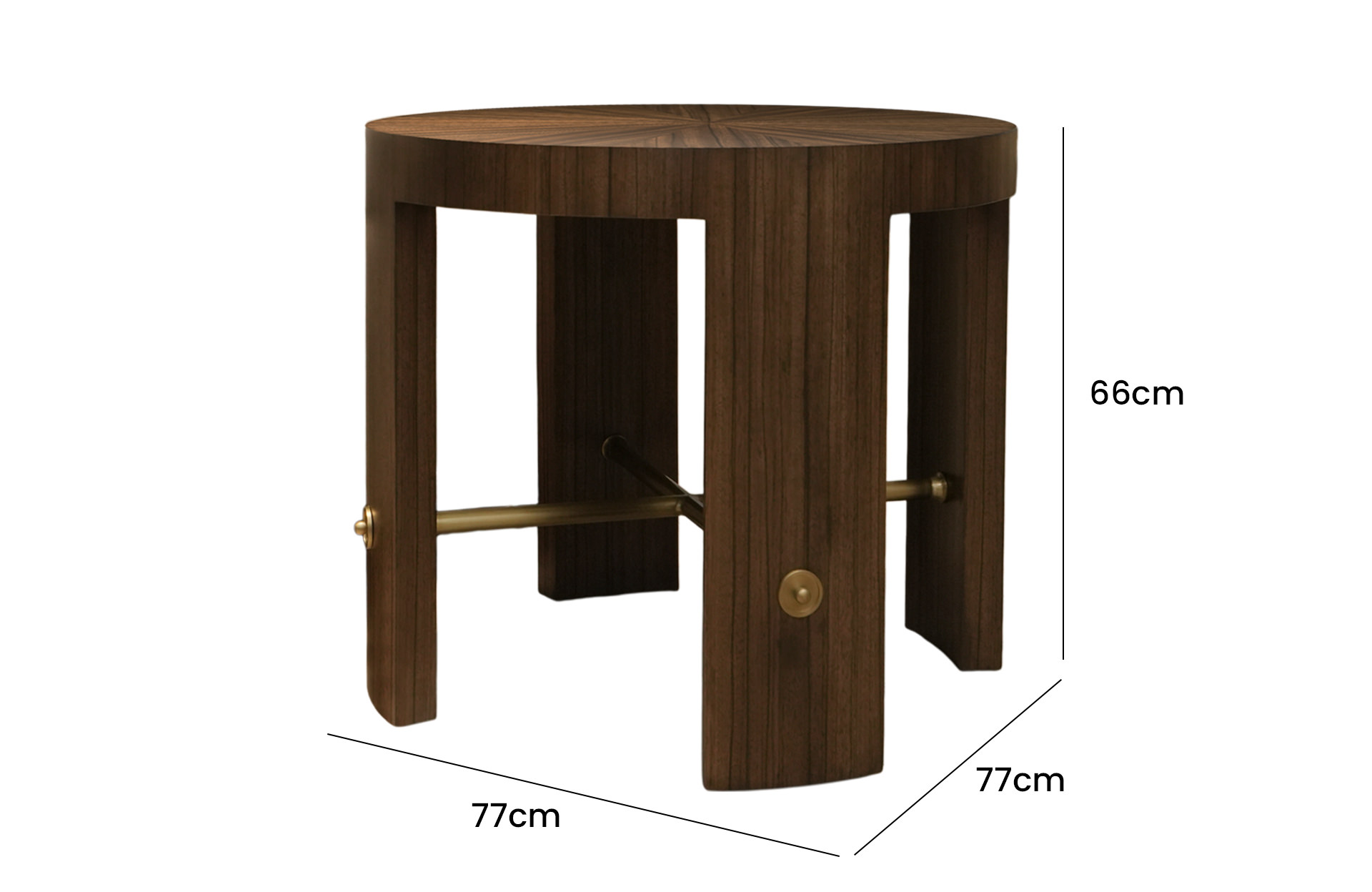 Home Decor ST-024 Side Table Side View Size