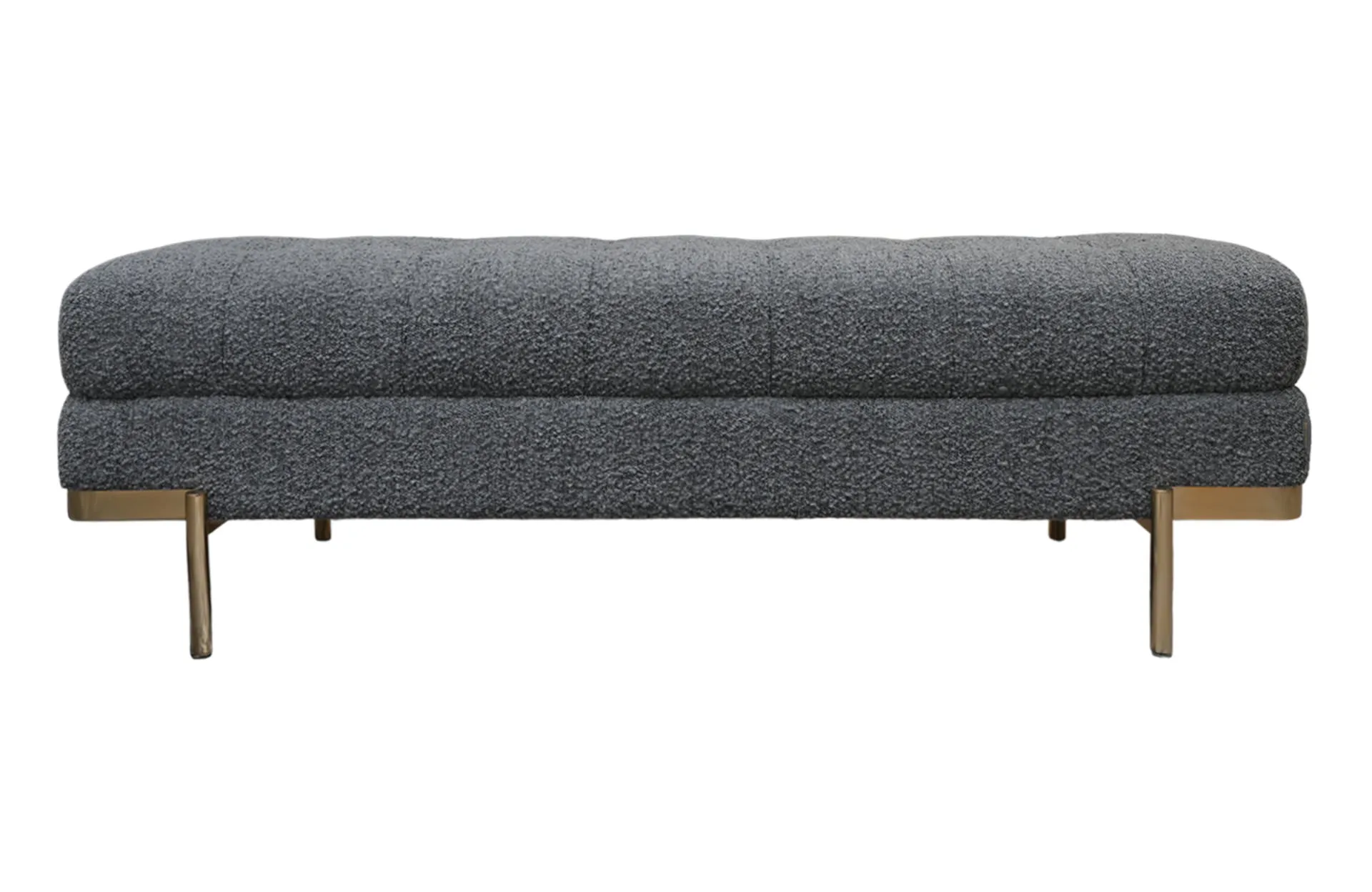 Home Decor Vico Ottoman PL 530 Graphite Front View