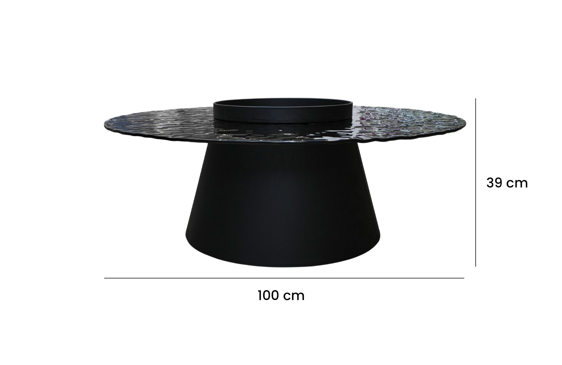 Home Decor Coffee Table CT6178GI Side View Size
