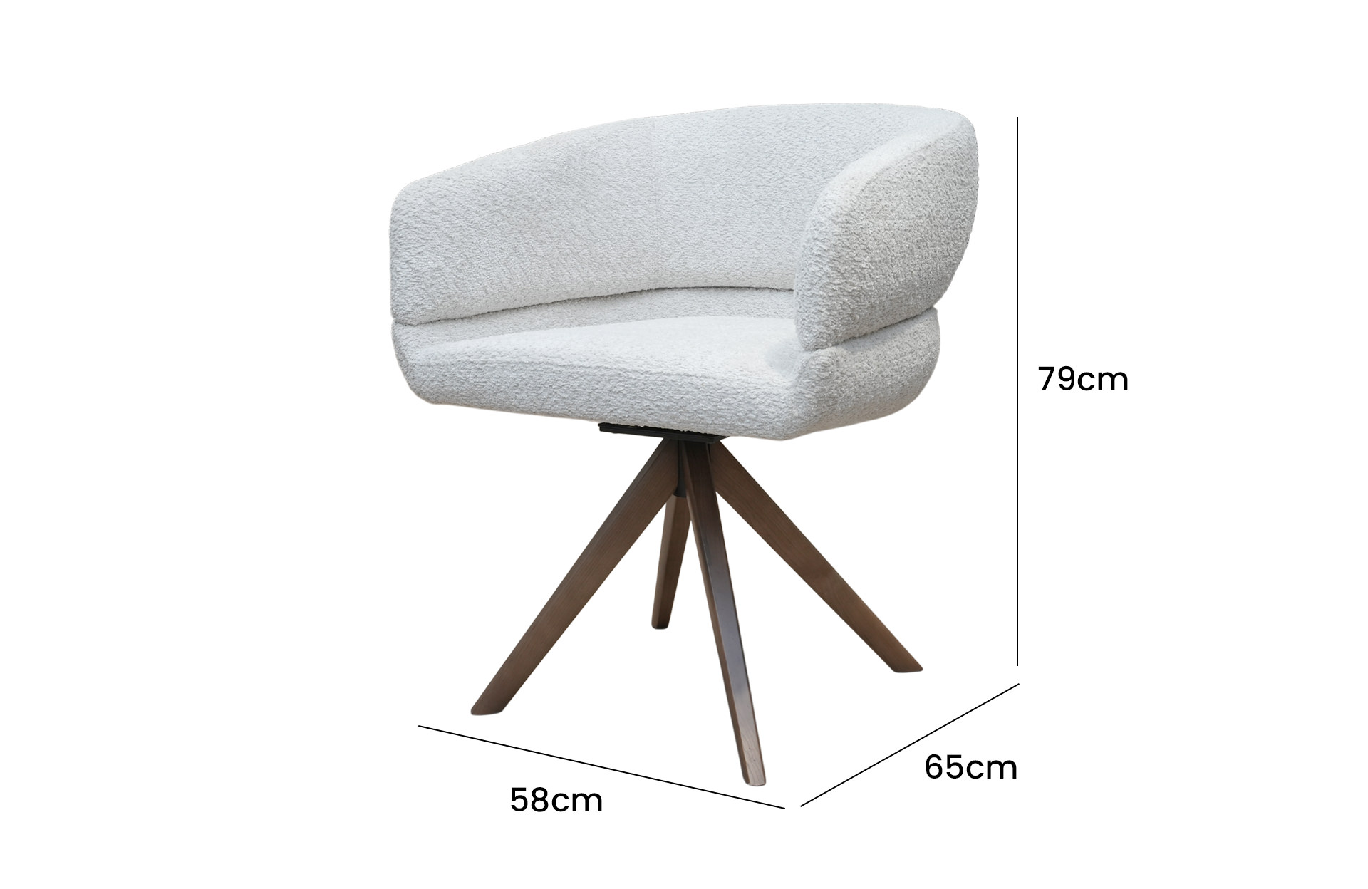 Home Decor Dining Chair DC1507 Side View Size