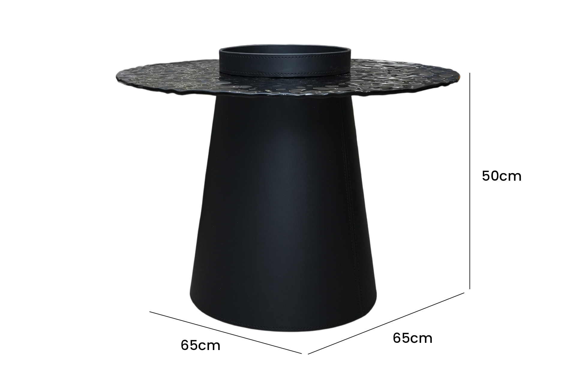 Home Decor End Table ET6178GI Side View Size