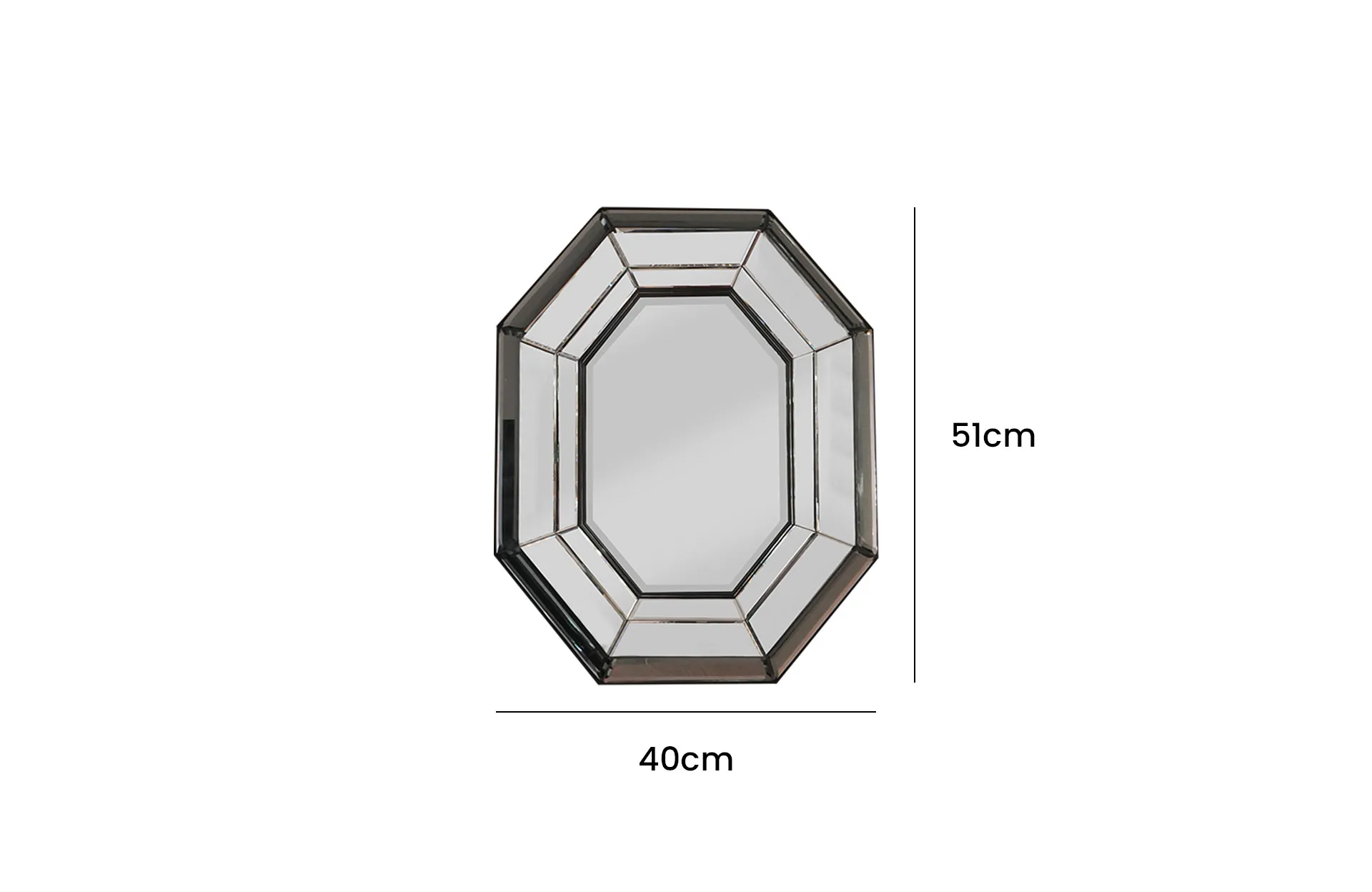 Home Decor Jake Small Mirror Front View Size