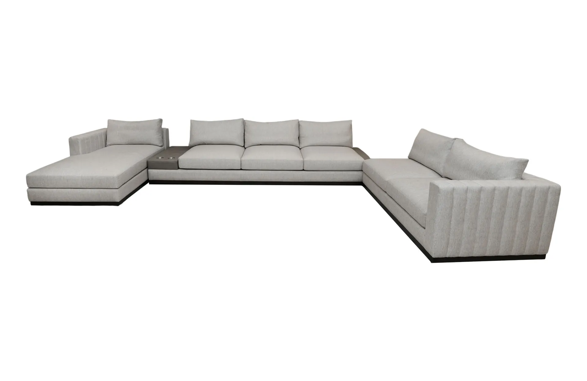 Home Decor Vanesia L Sofa TB Silver Front View
