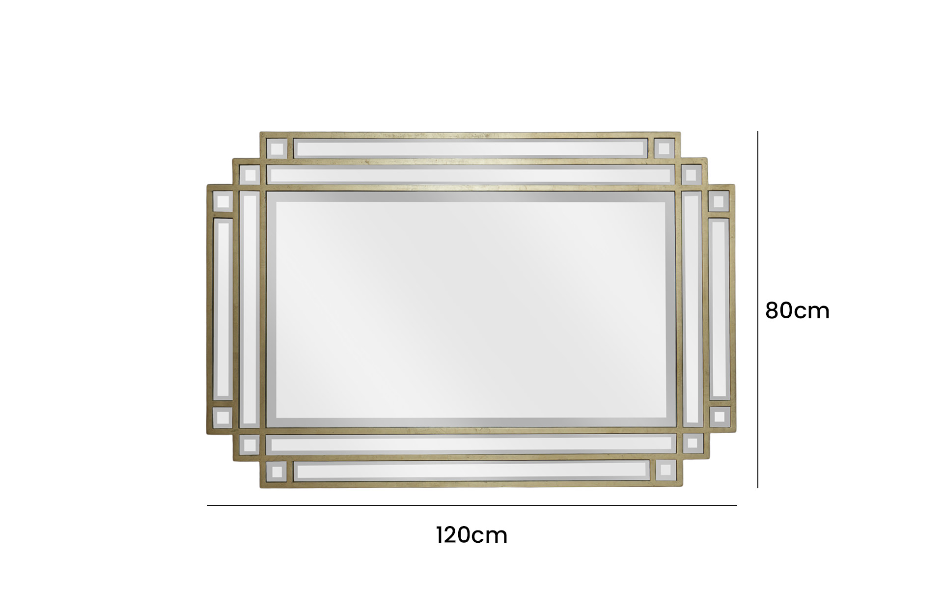Home Decor 01-17032023 Mirror Small B Front View Size