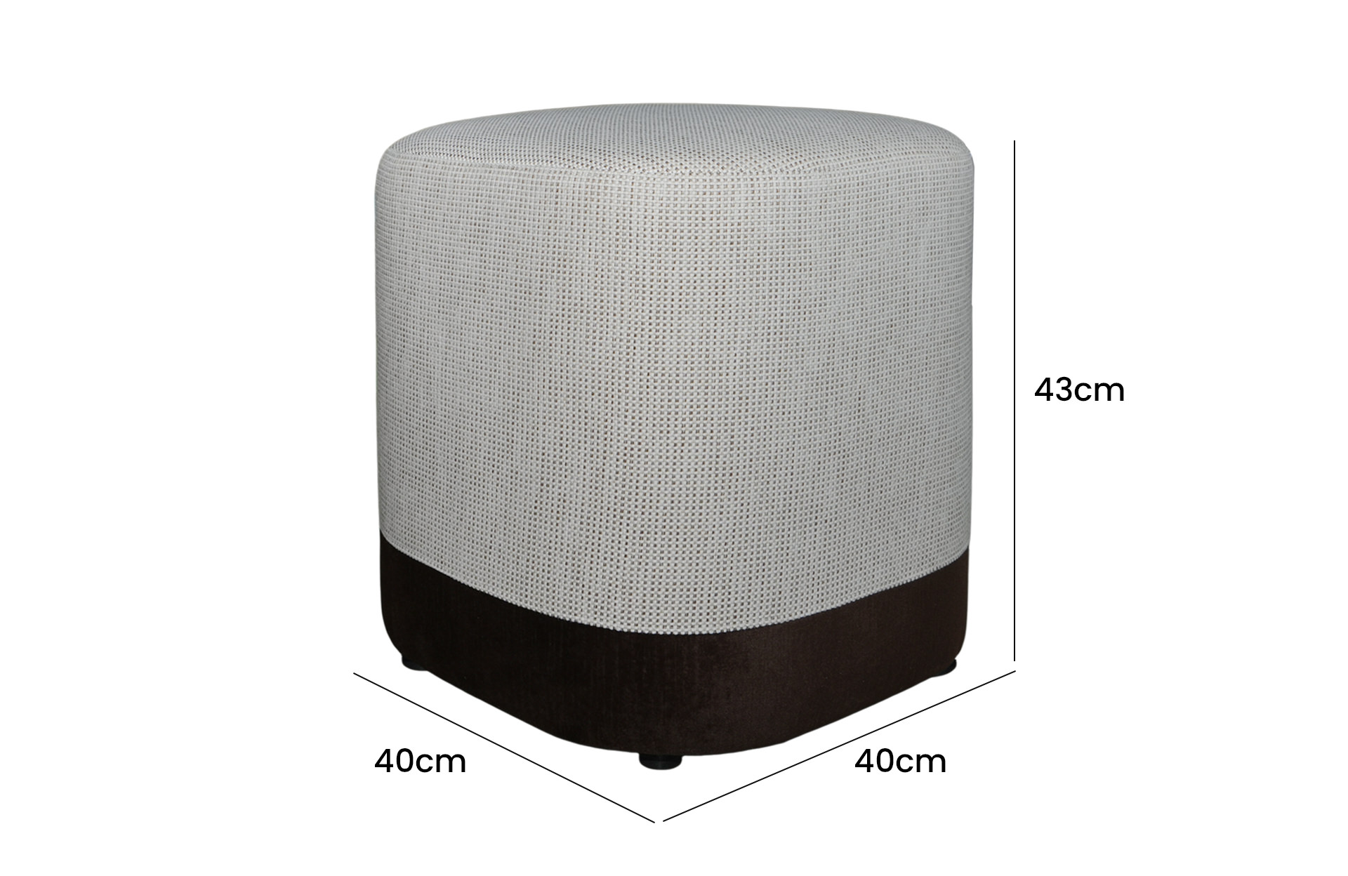 Home Decor Artic Stool HJ 853-04 Side View Size