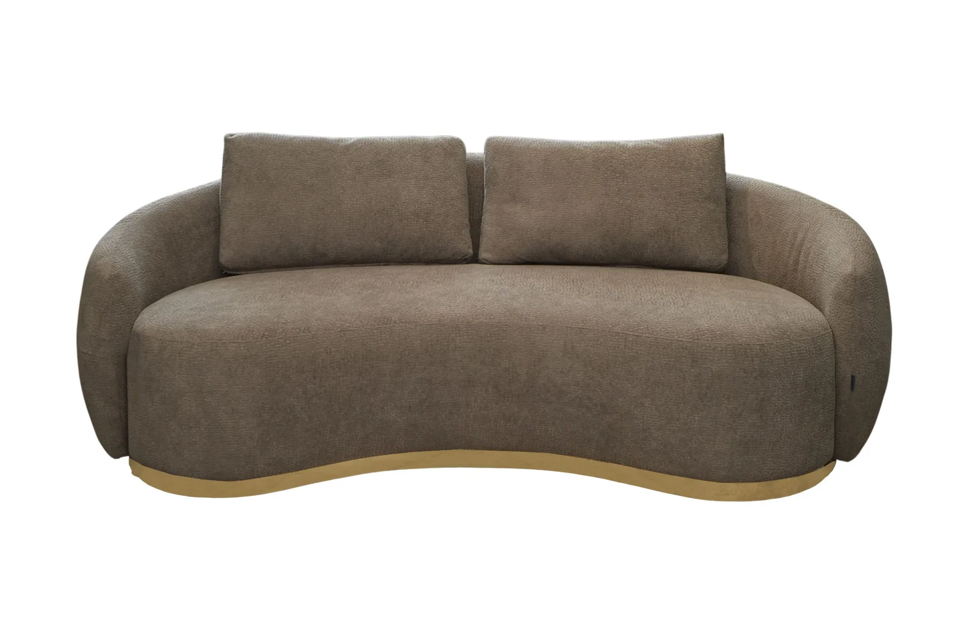 Home Decor Julep Sofa with Stainless PJWR 08 Mink Front View