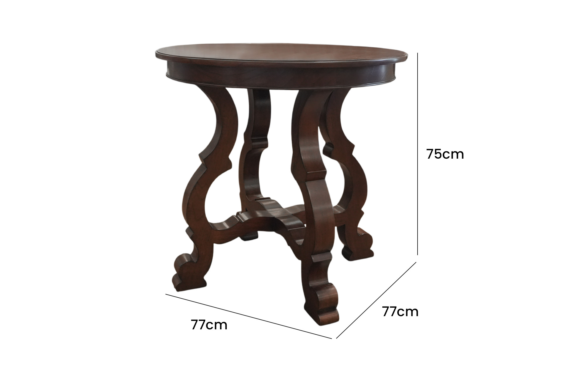 Hom Decor OT-007 Occasional Table Side View Size