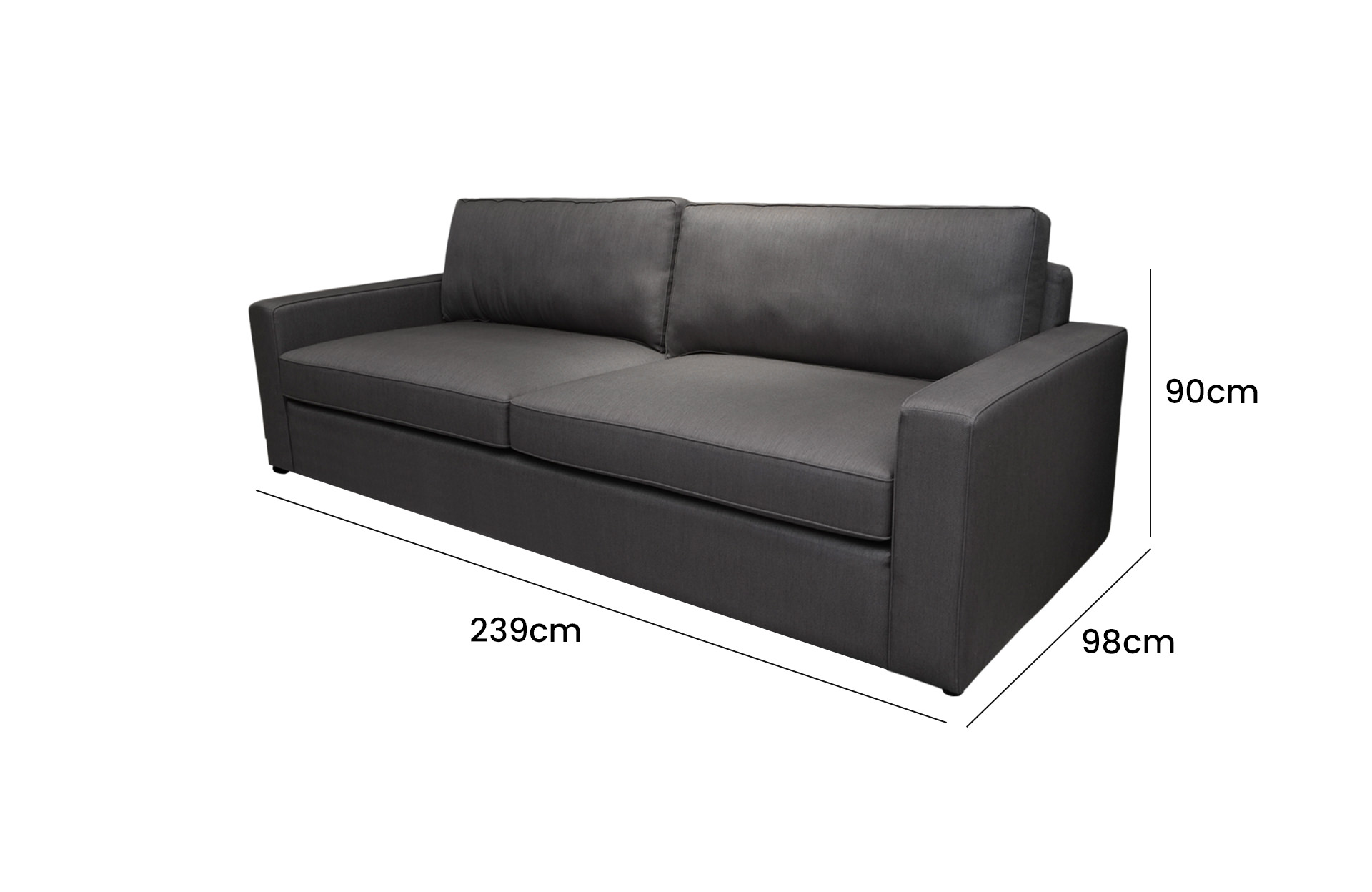 Cloud Sofa B 12 Charcoal