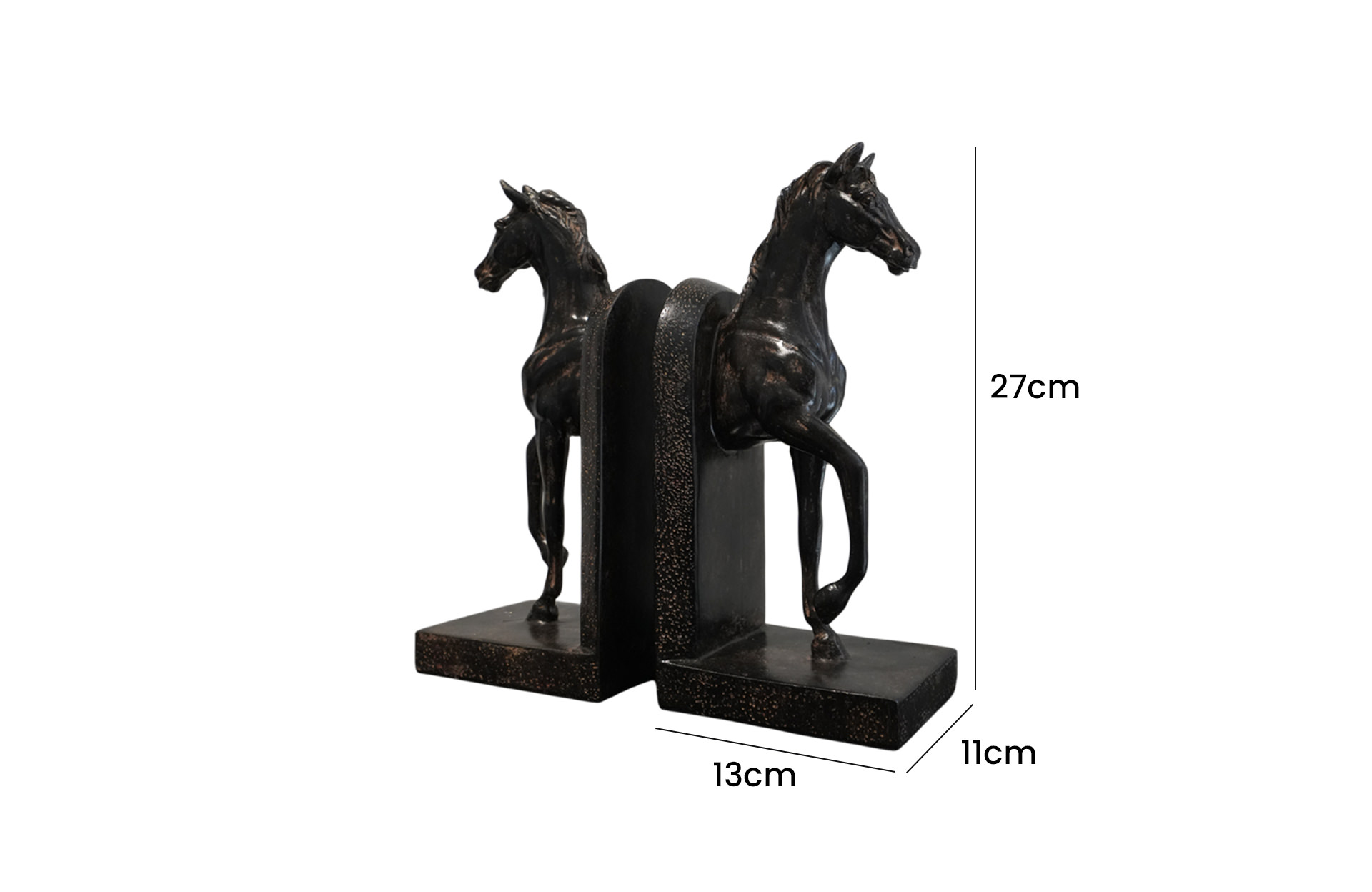 Home Decor 73642 Bookends SIde View Size