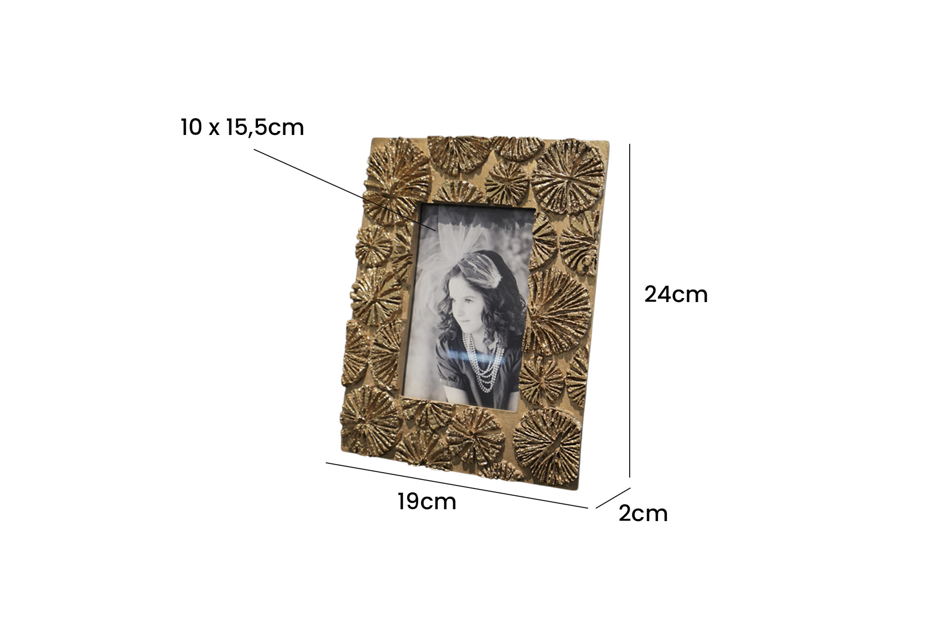 Home Decor 77615 Photo Frame Side View Size