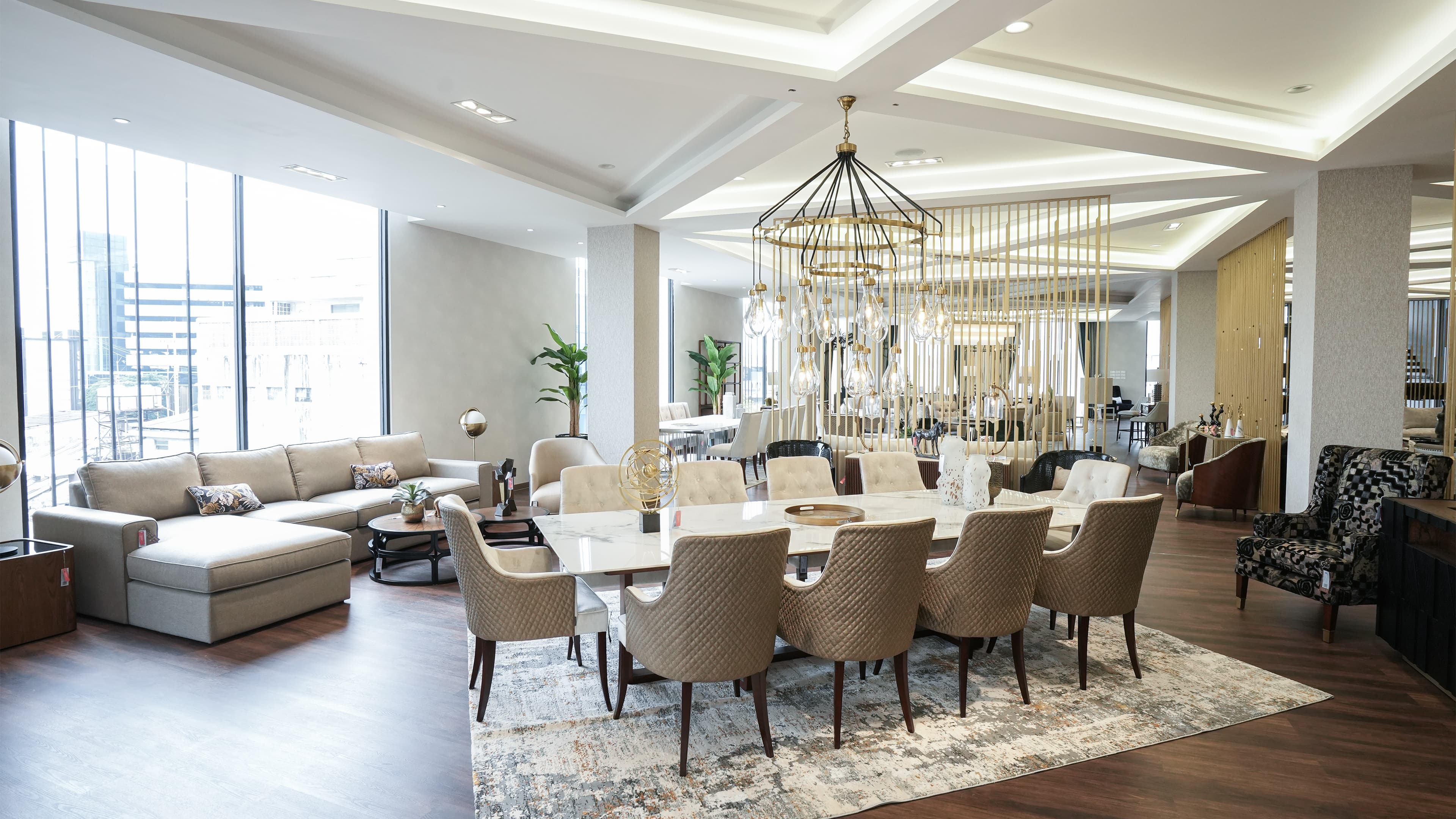 Luxurious comfort, stunning curves. Elevate your living room today! ✨