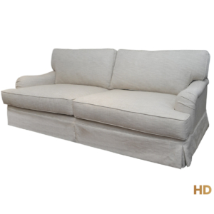 Home Decor Romana Linen Design Sofa 25 Greige Side View