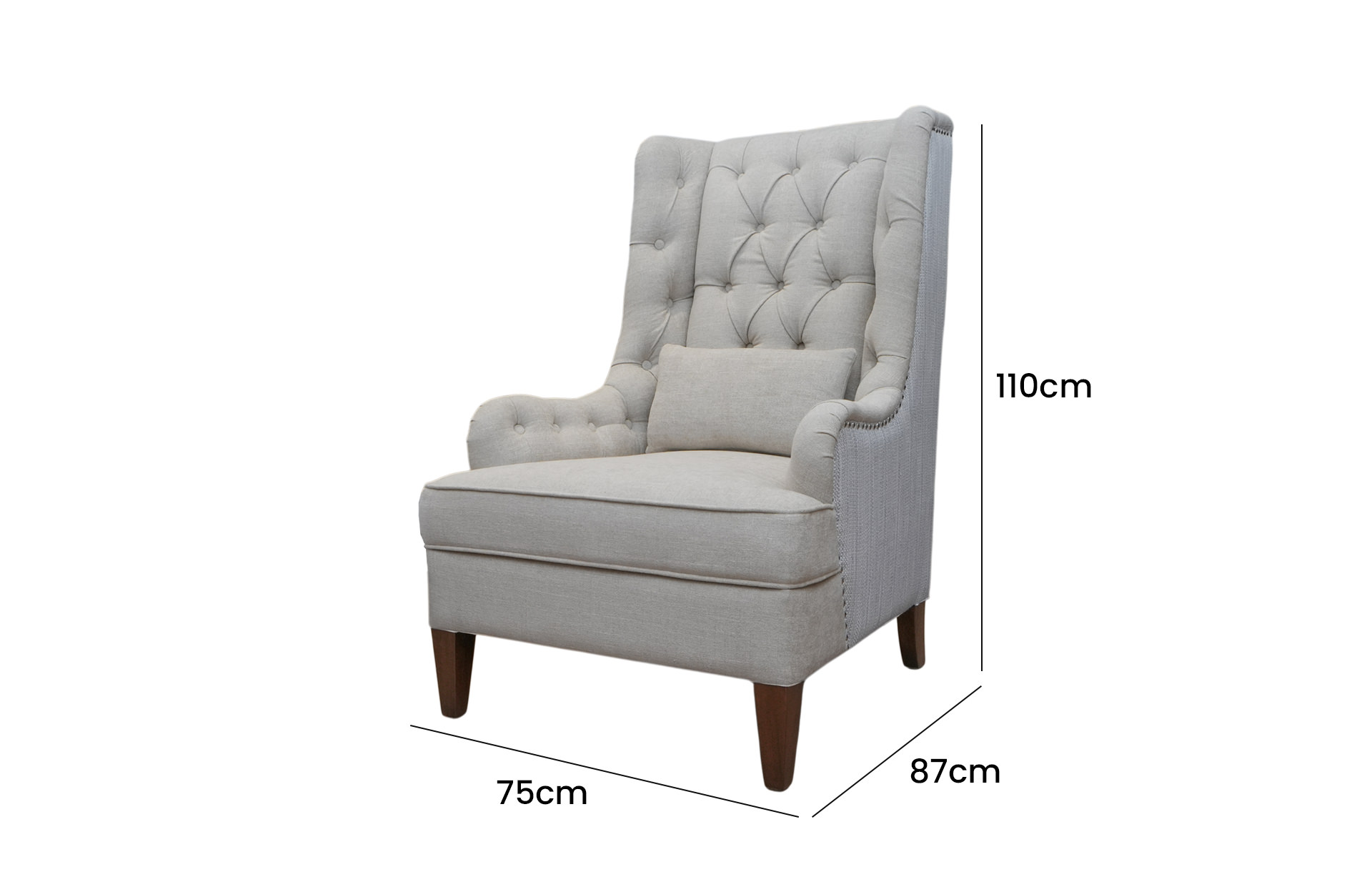 Home Decor Zenira Single C 11 Linen Side View Size