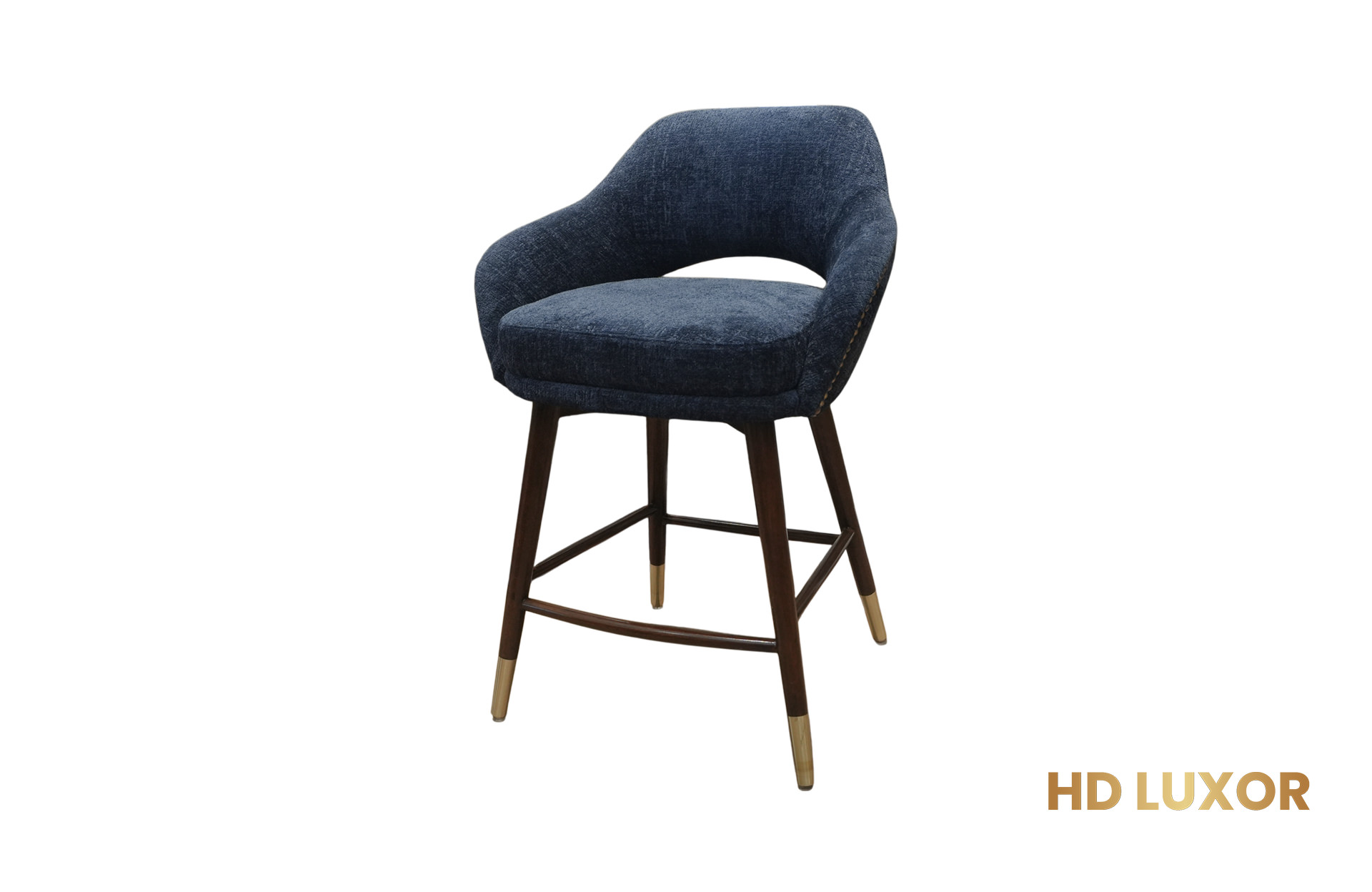 Home Decor Aldon Bar Stool PO 18 Deep Blue Side View