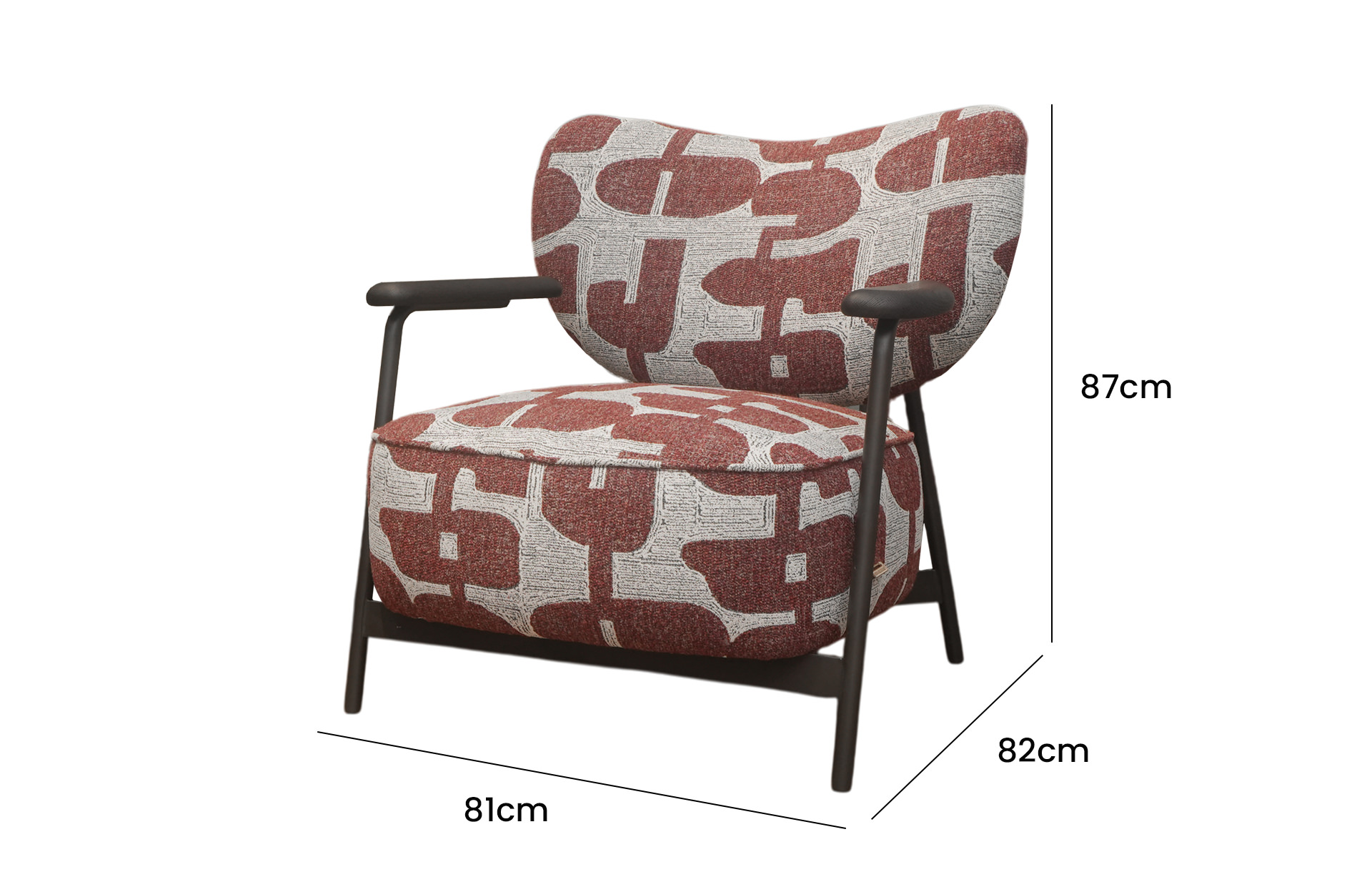 Home Decor Ceva Armchair Side View Size