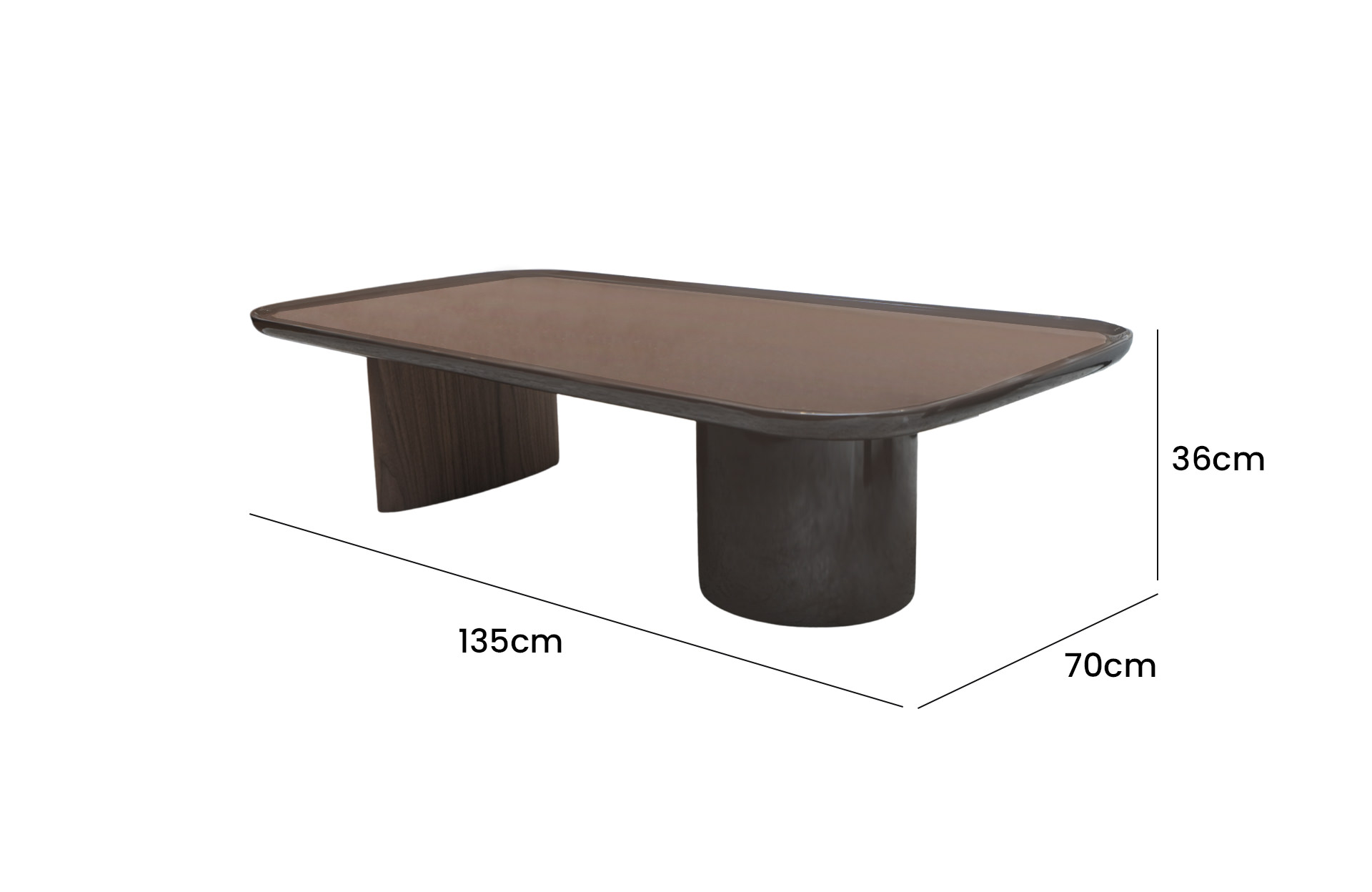 Home Decor Coffee Table 096A1.35 SIde View Size