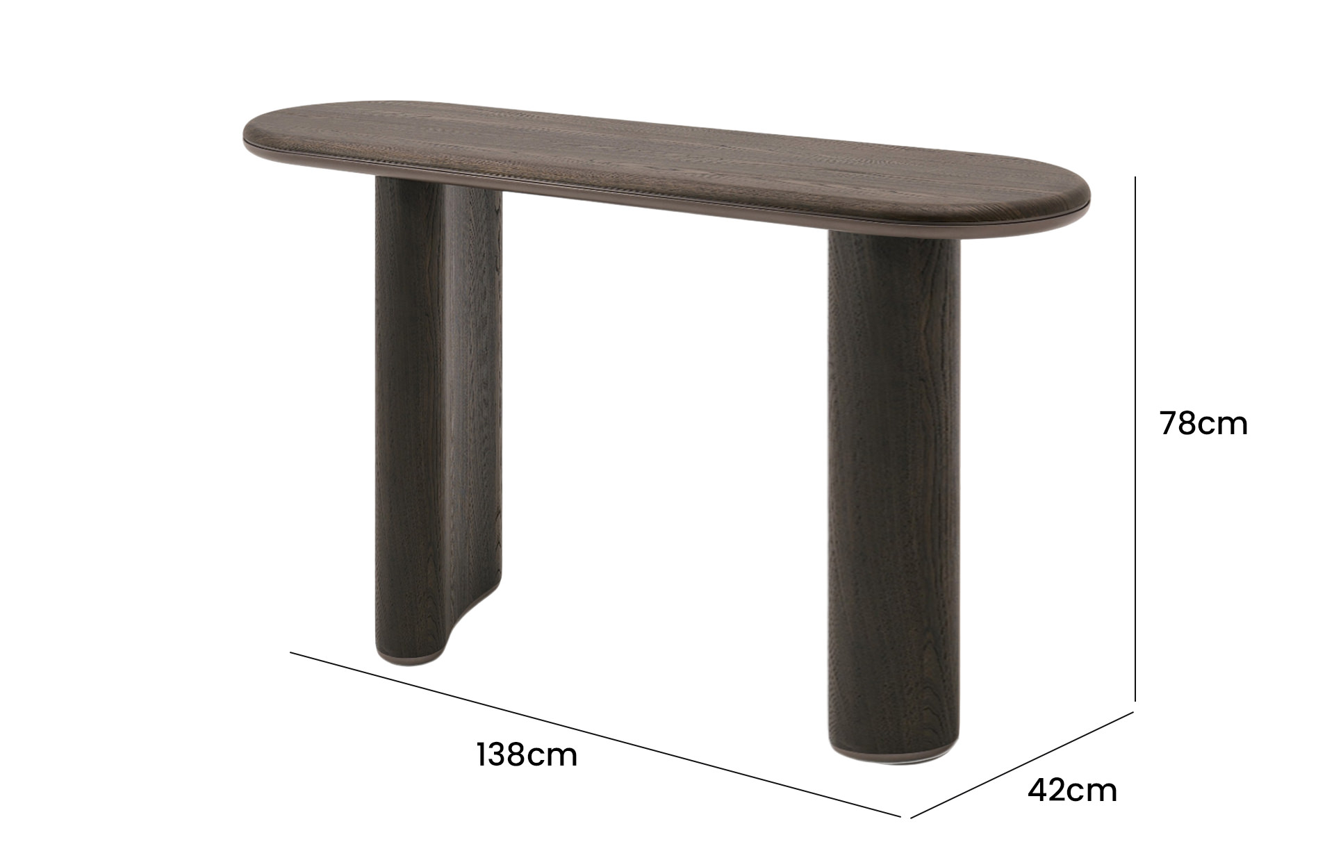 Home Decor Console 068X1.38 Side View Size
