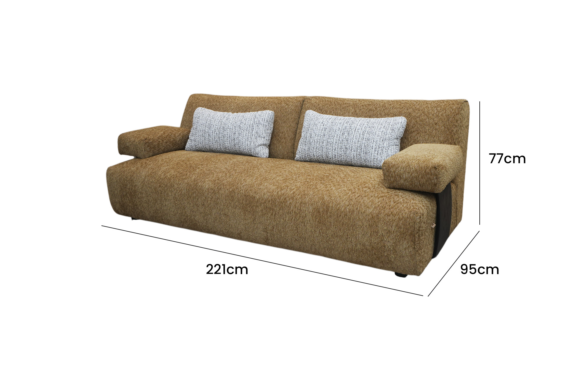 Home Decor Corroy Sofa Side View Size