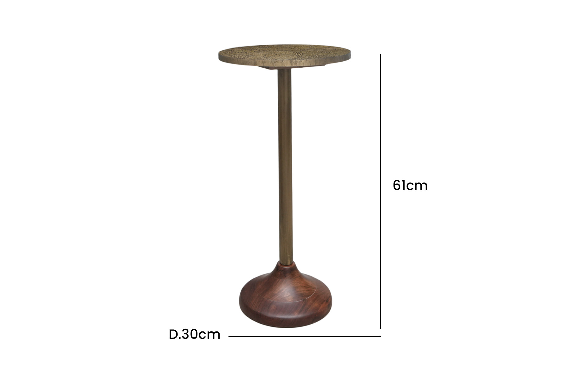 Home Decor D8238 Side Table Front View Size