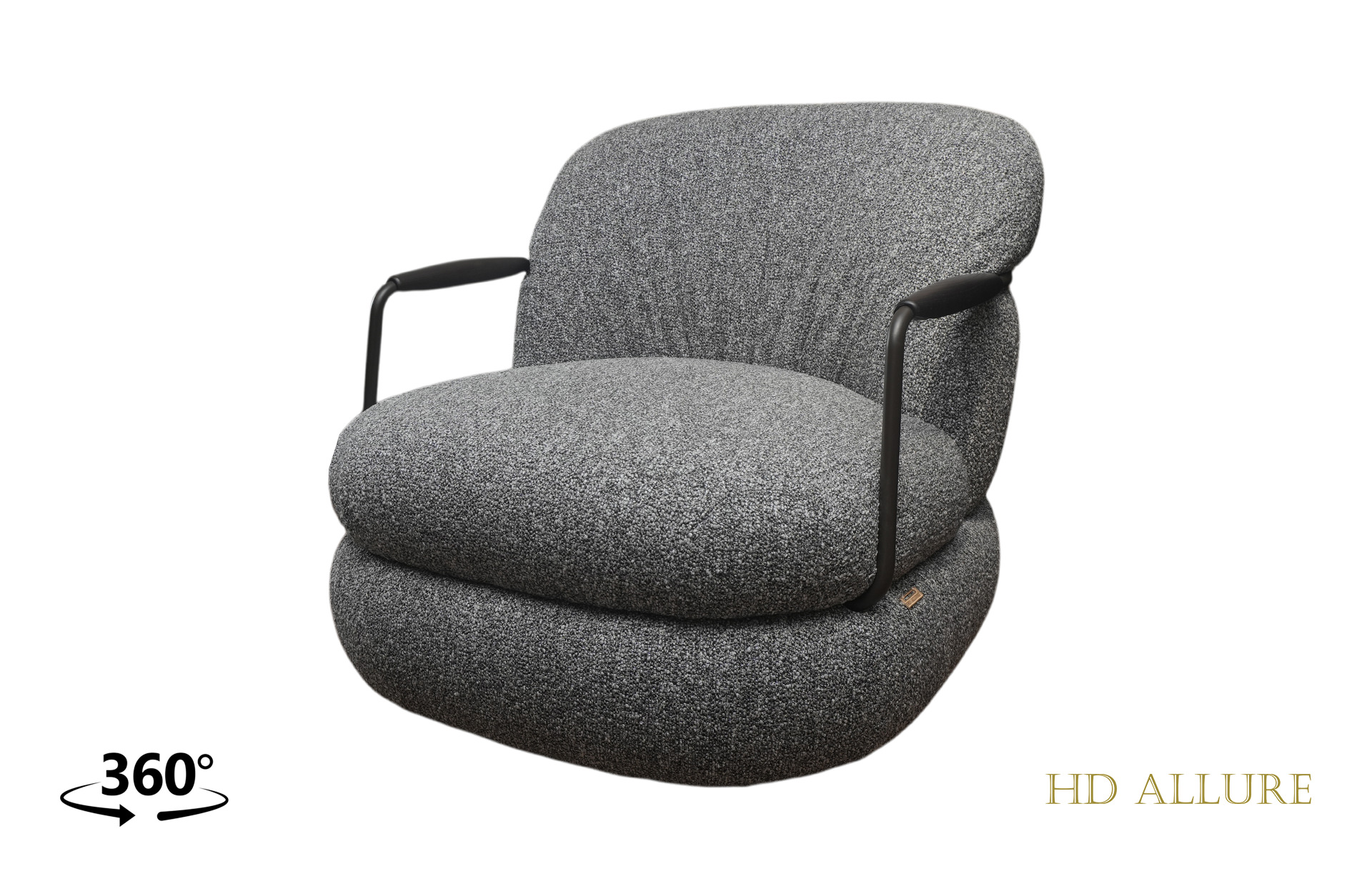 Home Decor Drew Swivel Armchair Side View