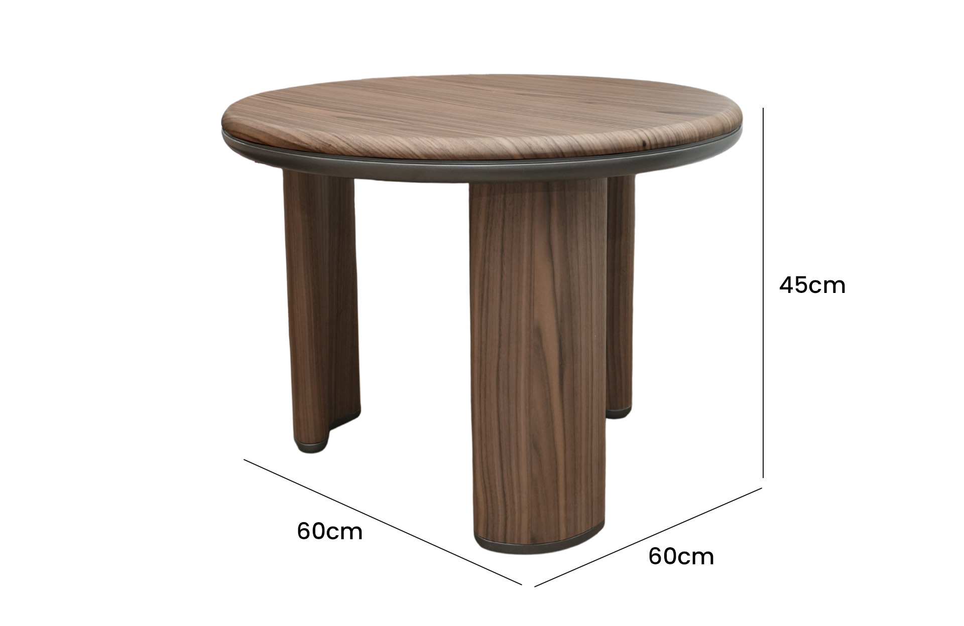 Home Decor End Table 068B0.6 Side View Size