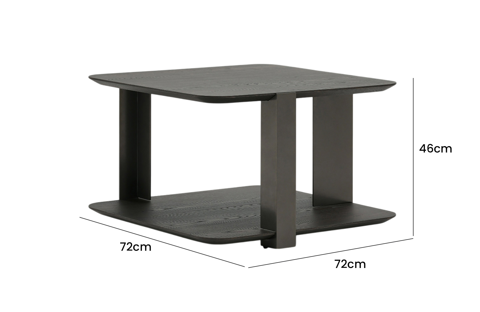 Home Decor End Table 985D0.72 Side / Front View Size