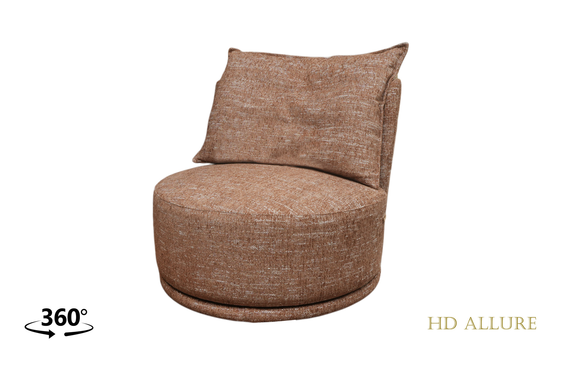 Home Decor Fitz Swivel Armchair Side View
