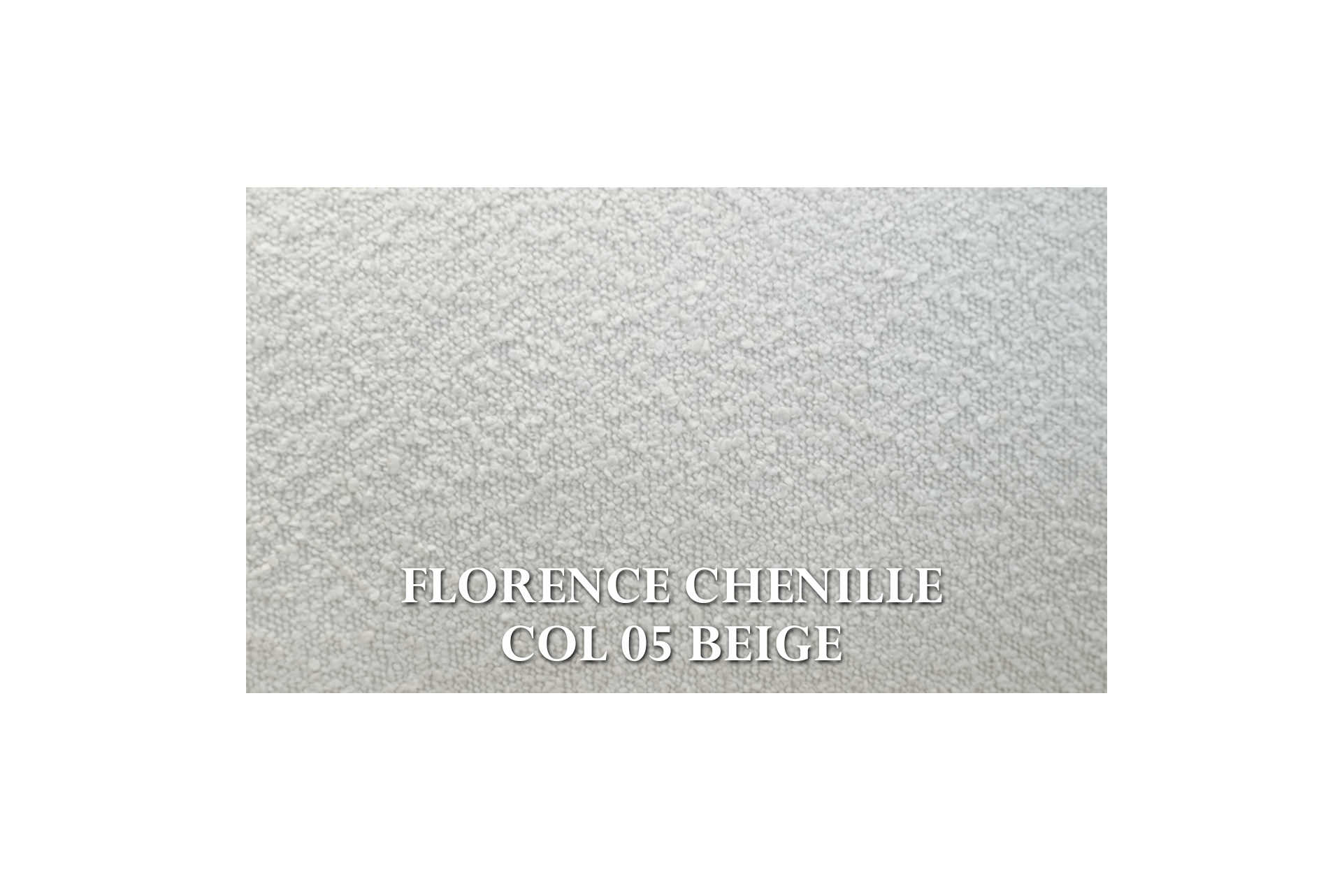 Home Decor Jylin Armchair FC 05 Beige Fabric View FLORENCE CHENILLE COL 05 BEIGE