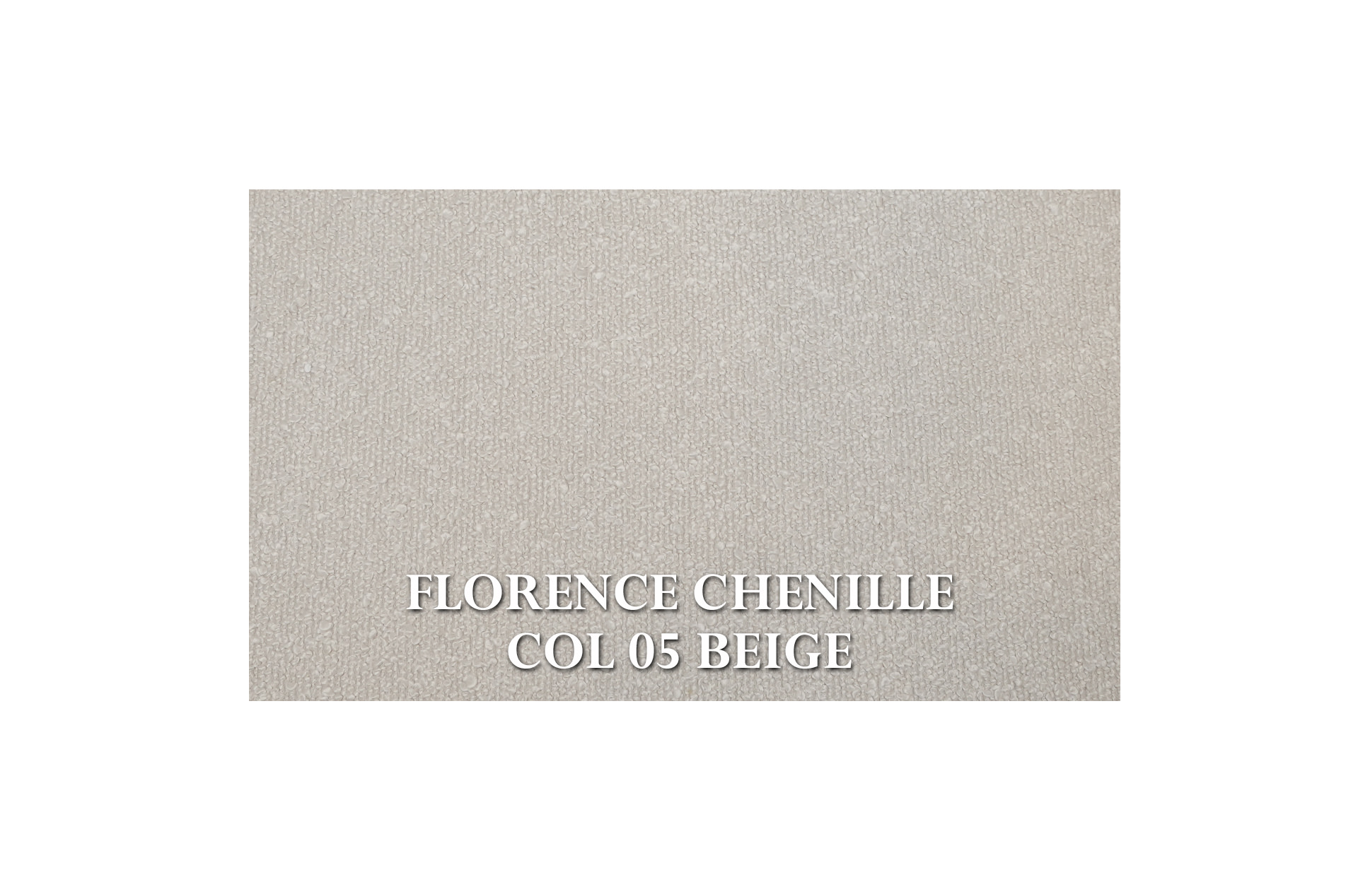 Home Decor Jylin RV Armchair FC 05 Beige Fabric View FLORENCE CHENILLE COL 05 BEIGE