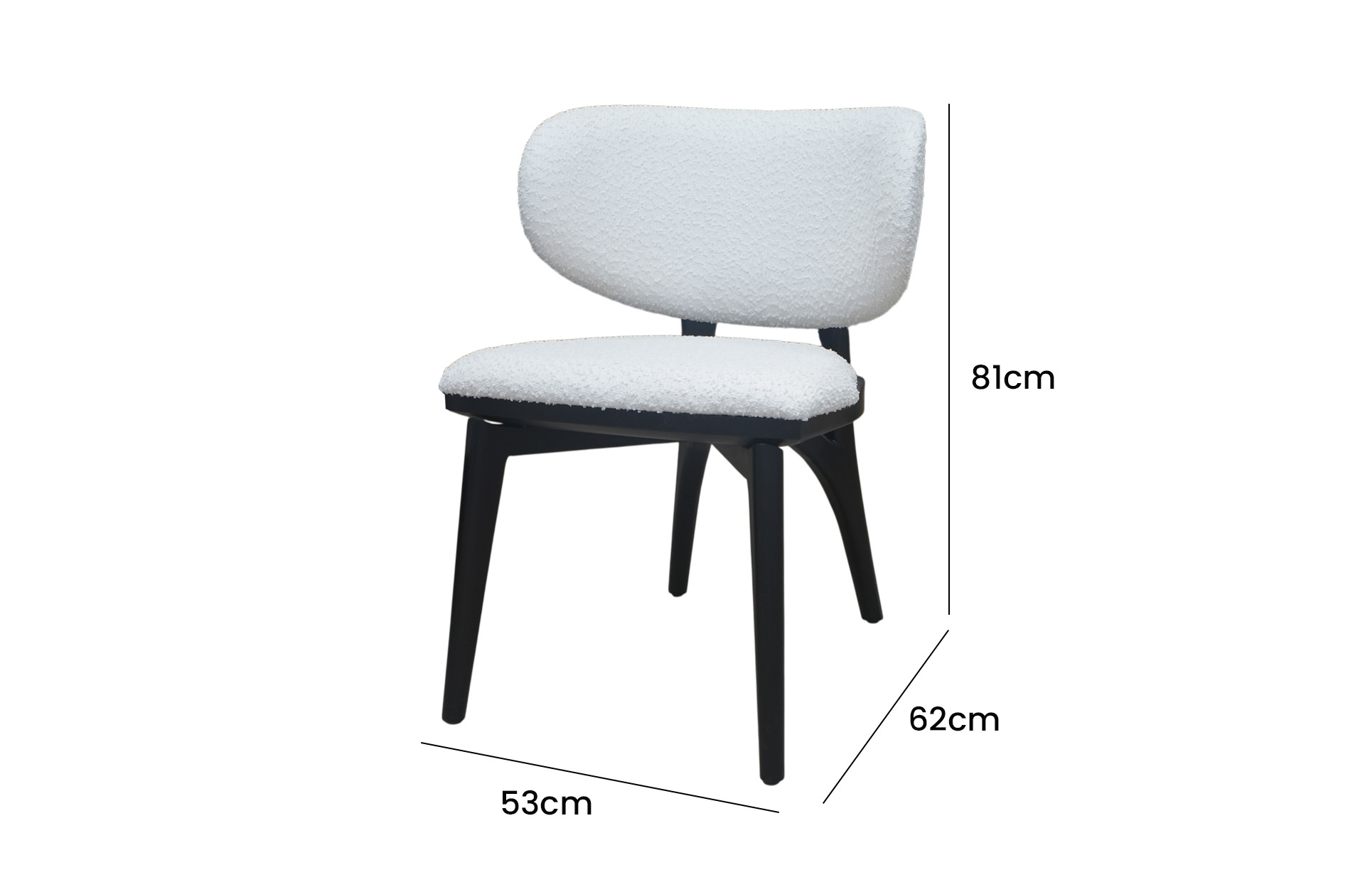 Home Decor Kayama Dining Chair Side View Size
