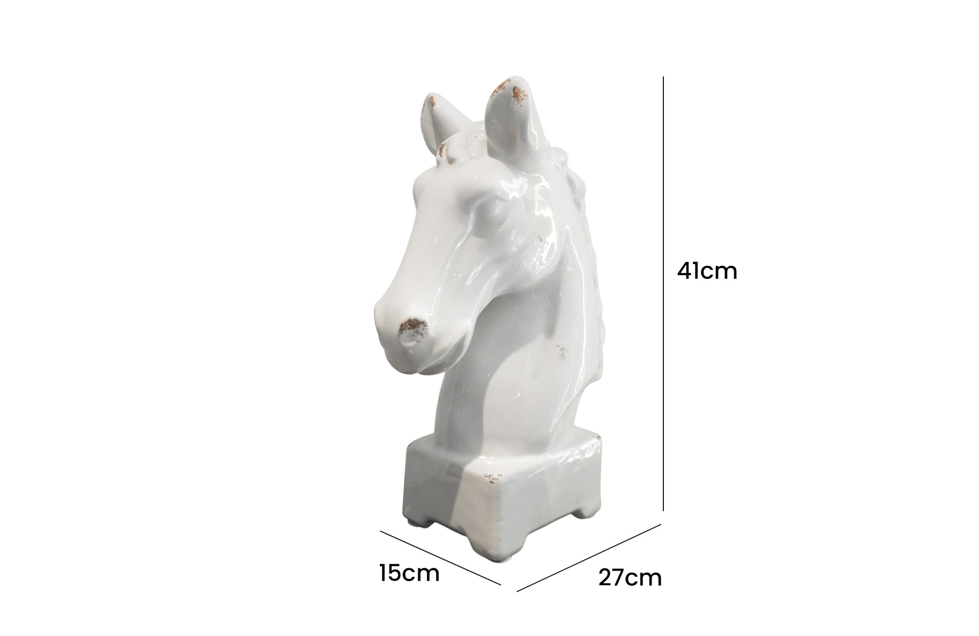 Home Decor 66973 Horse Statue Side / Front View Size