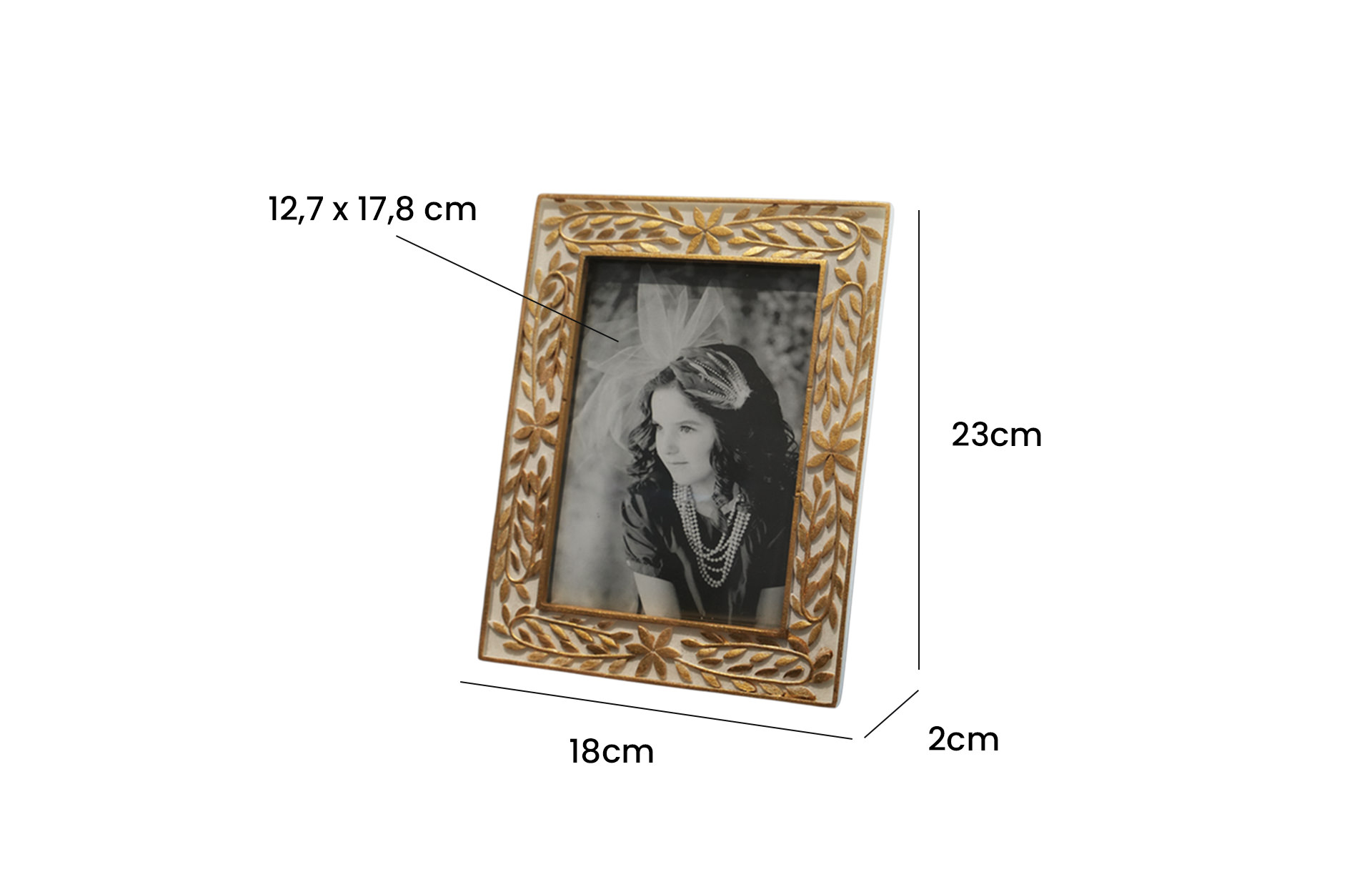 Home Decor B8586 Photo Frame Side View Size