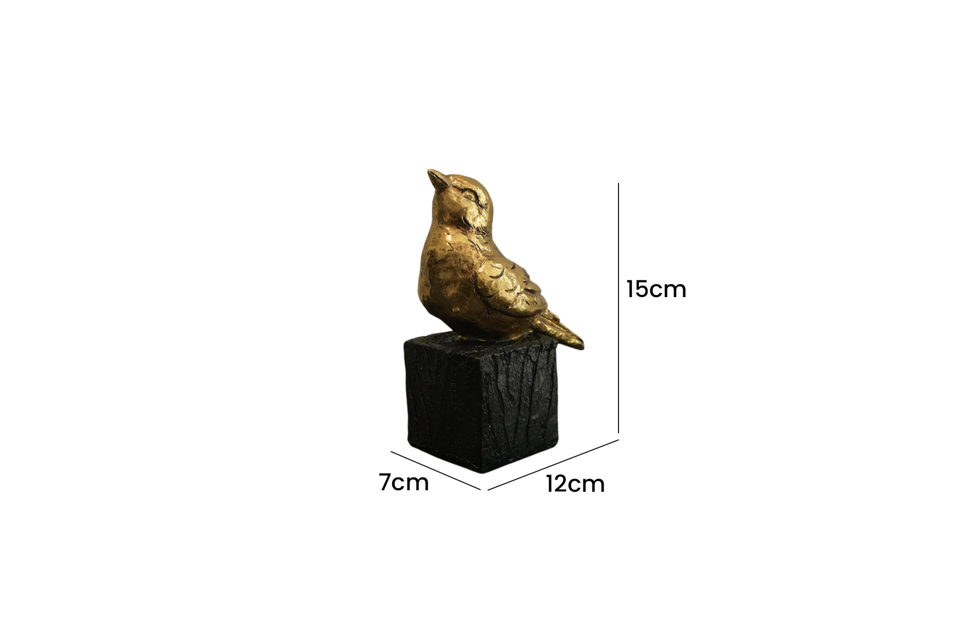 Home Decor B8963 Bird on Stand Side / Front View Size