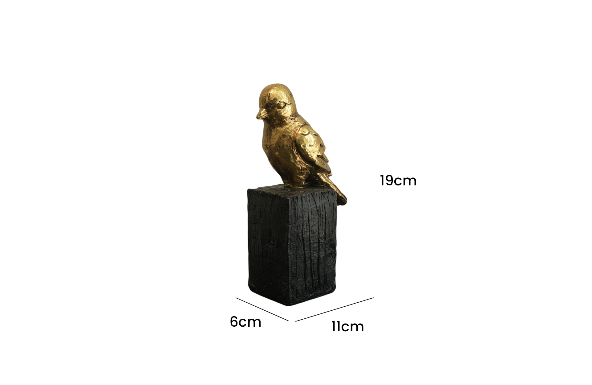 Home Decor B8964 Bird on Stand Side / Front View Size