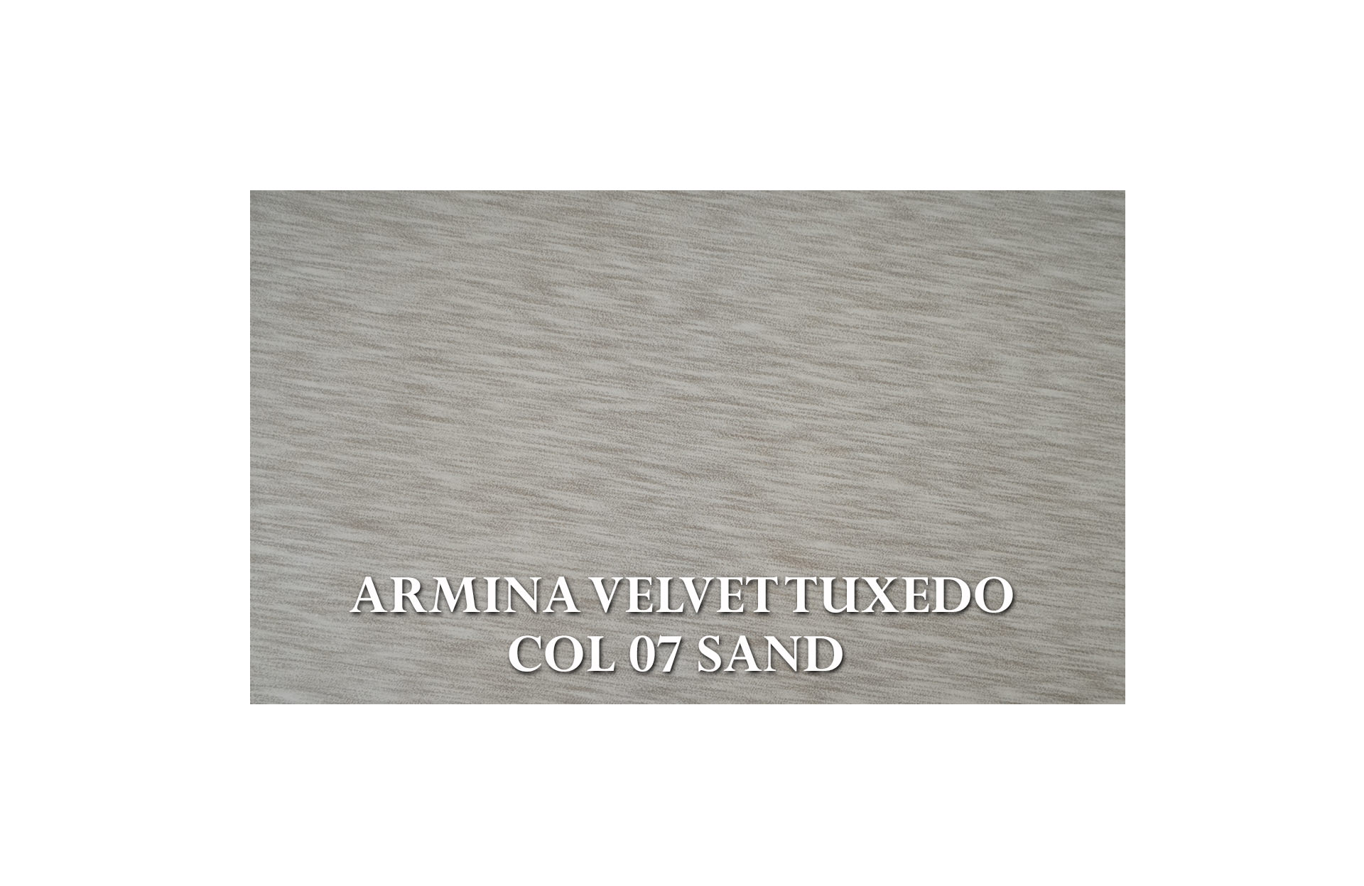 Home Decor Jasmine Sofa AVT 07 Sand Fabric View ARMINA VELVET TUXEDO COL 07 SAND