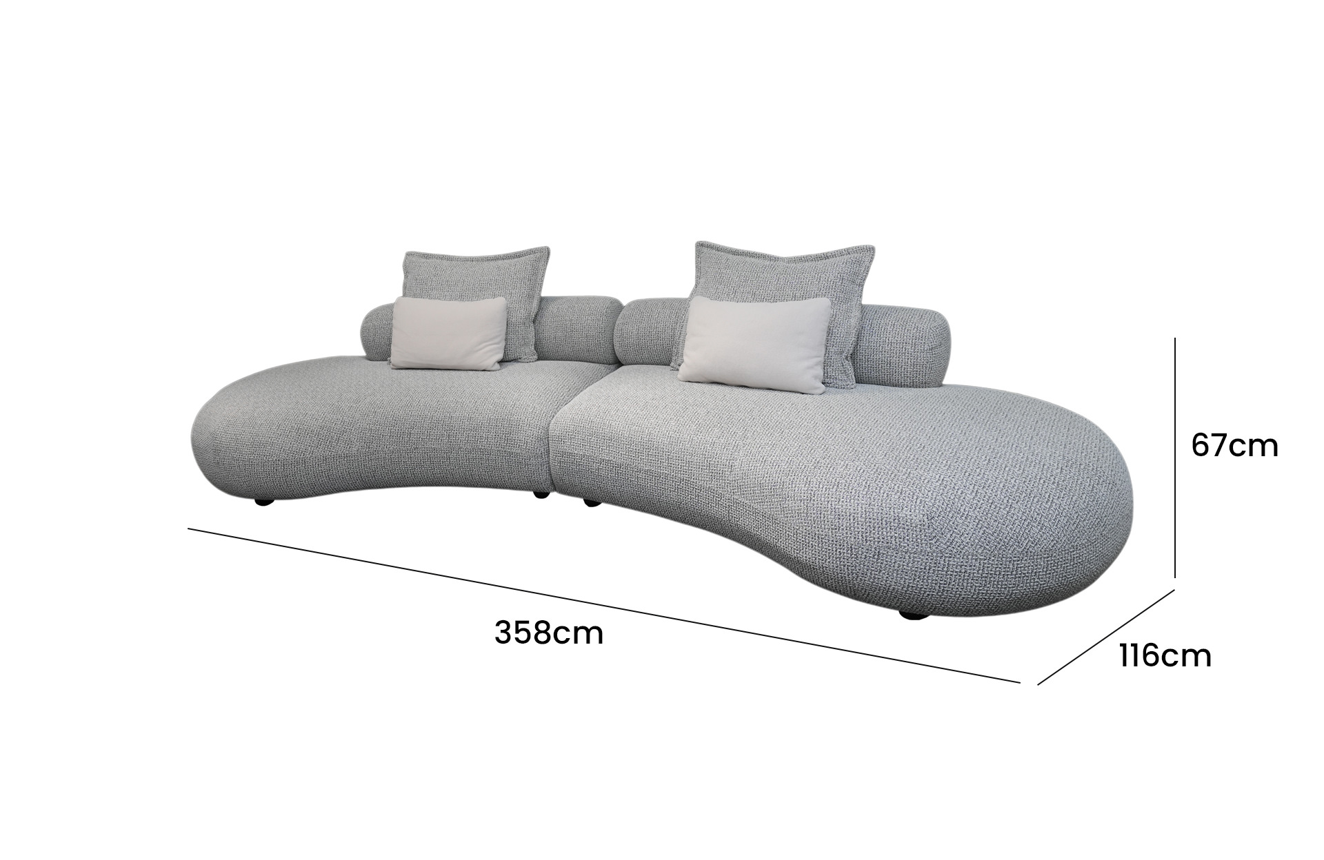 Home Decor Socca Sofa Side View Size