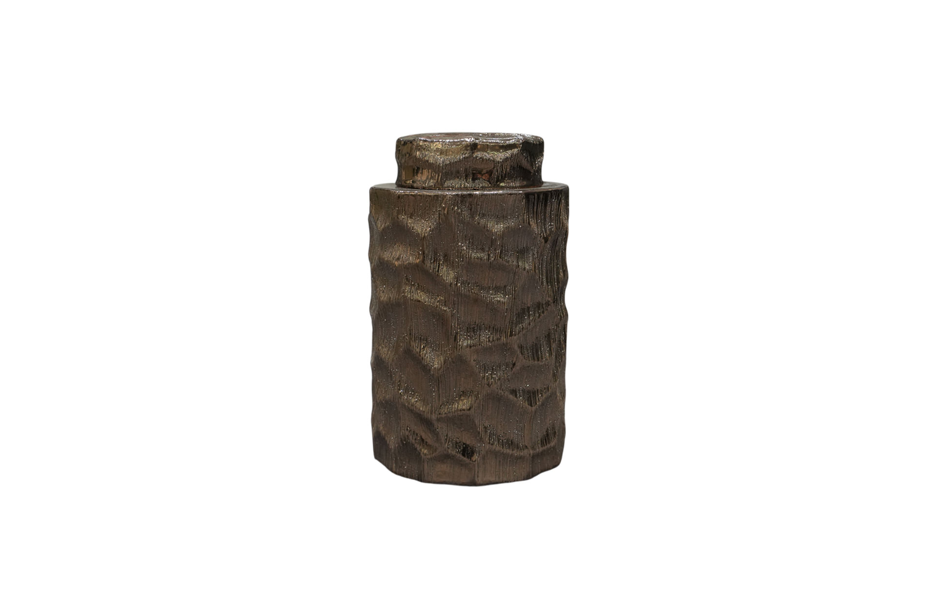 Home Decor 61006 Ceramic Lidded Jar Front View