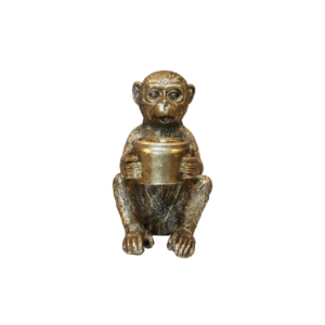Home Decor 72434 Monkey Taper Holder Front View