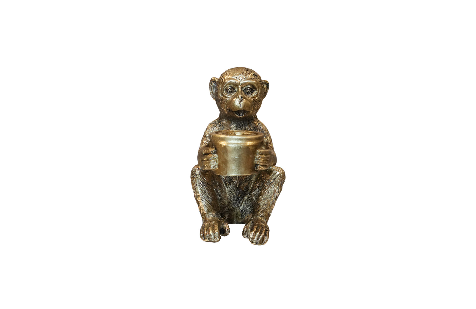 Home Decor 72434 Monkey Taper Holder Front View