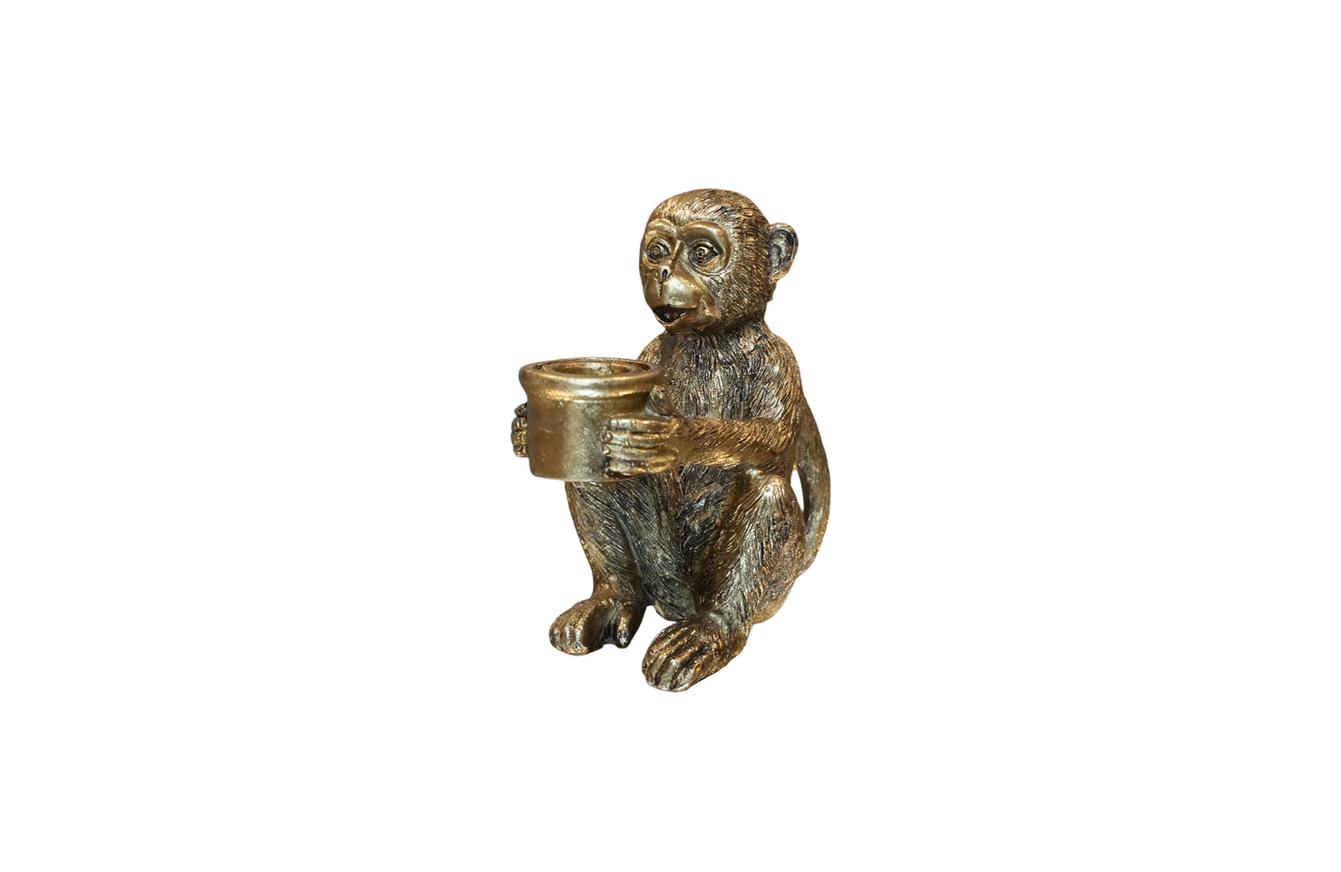 Home Decor 72434 Monkey Taper Holder Side View