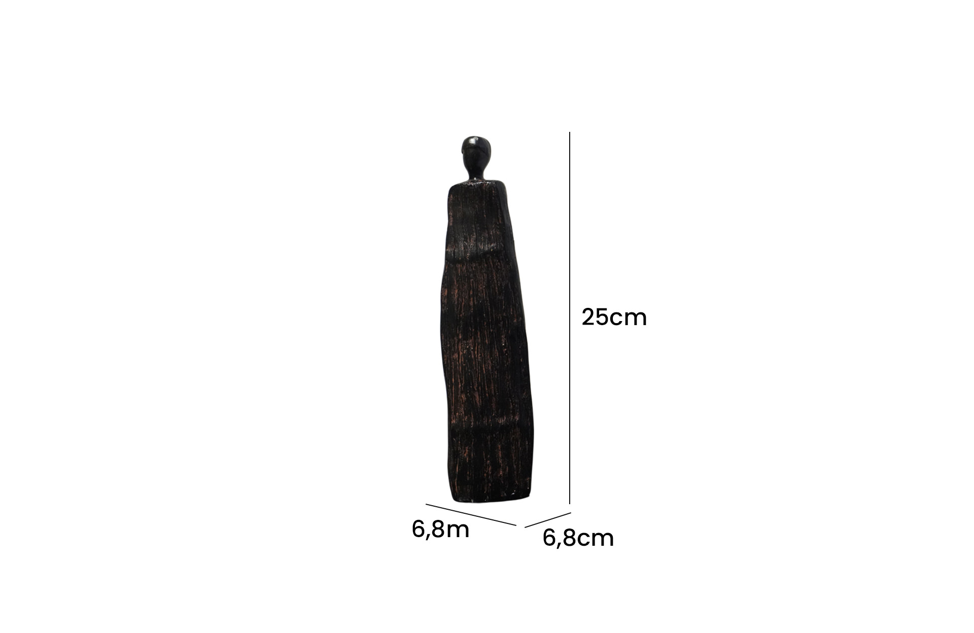 Home Decor 72441 Figurine Side View Size
