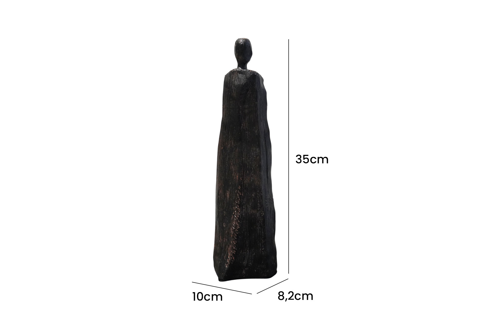 Home Decor 72442 Figurine Side View Size