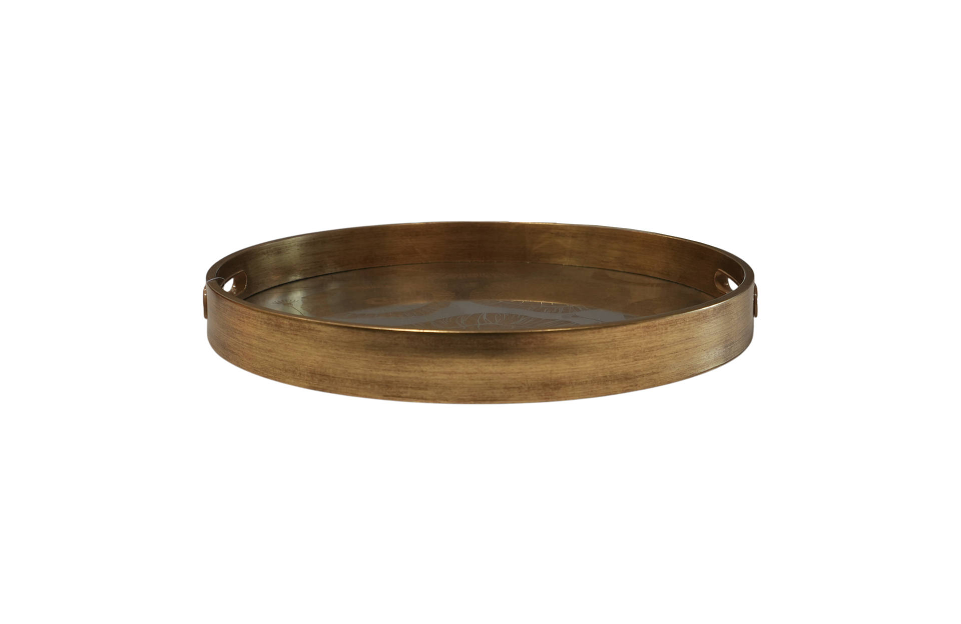 Home Decor 86755 Round Decorative Tray Small Front View